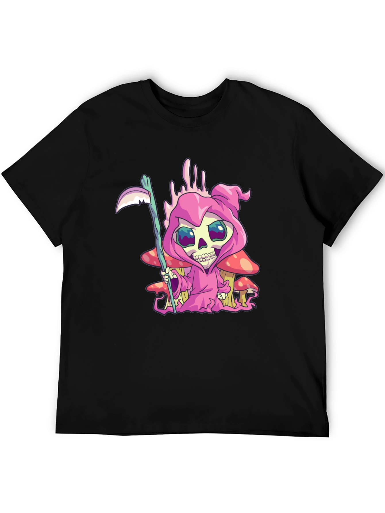 Grim Reaper T-Shirt - Cartoon Skull Design