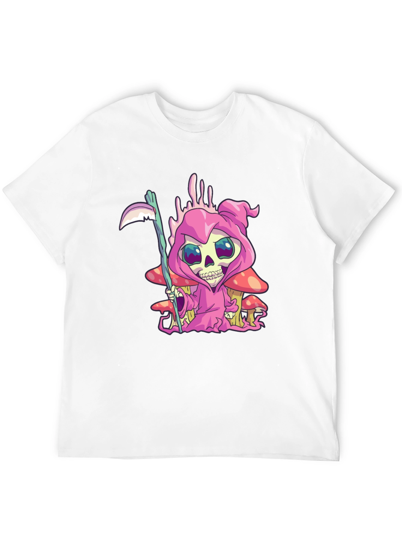 Grim Reaper T-Shirt - Cartoon Skull Design