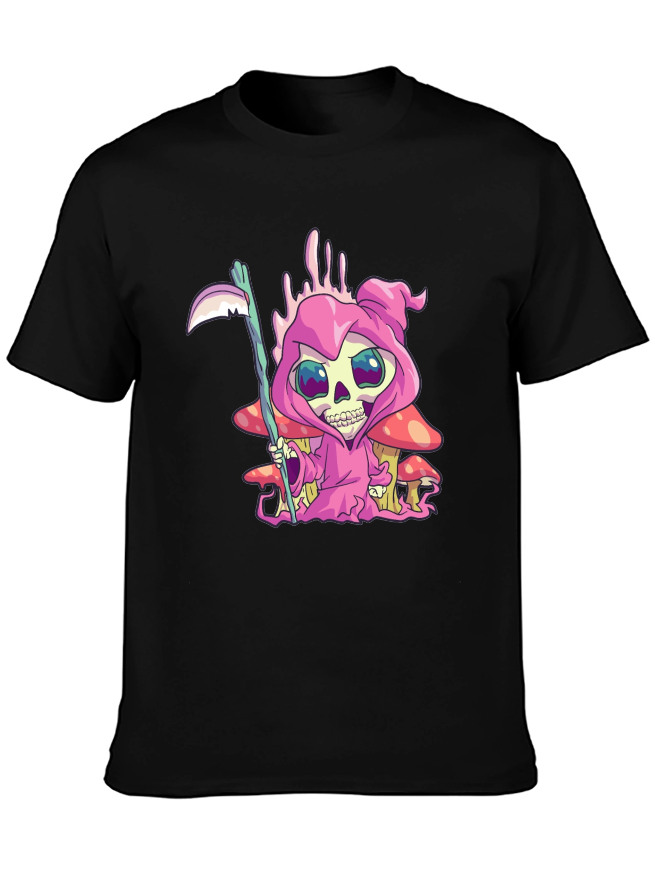 Grim Reaper T-Shirt - Cartoon Skull Design
