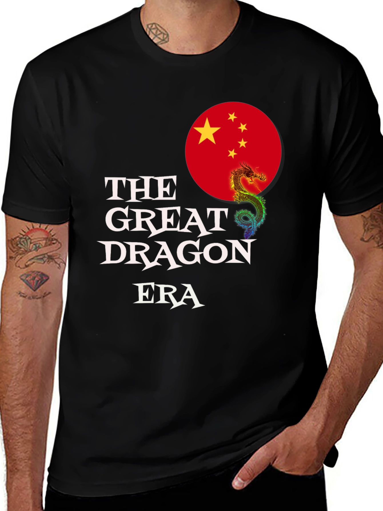 The Great Dragon Era T-Shirt - Black Graphic Tee