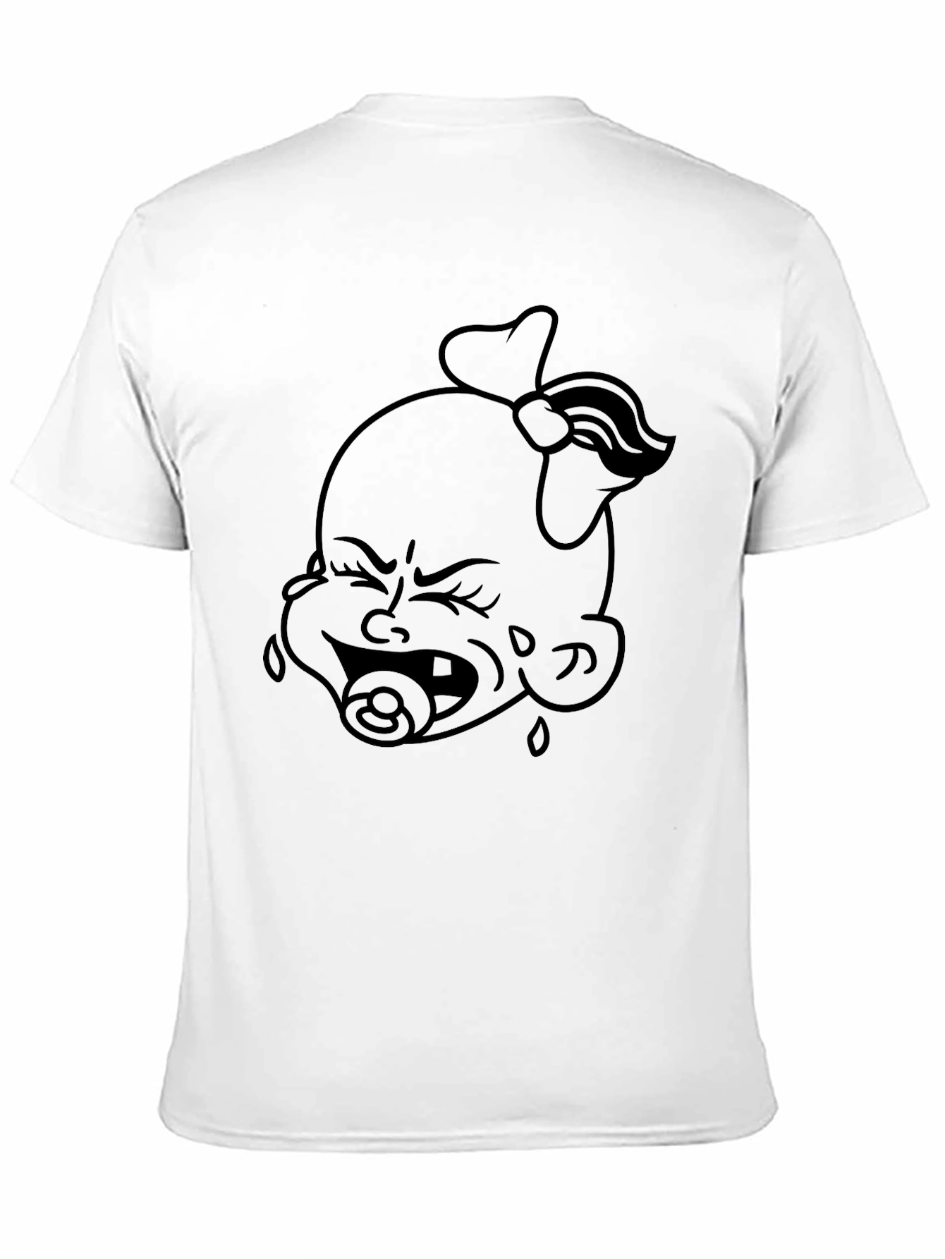 Funny Crying Baby Graphic Tee - Black Unisex T-Shirt