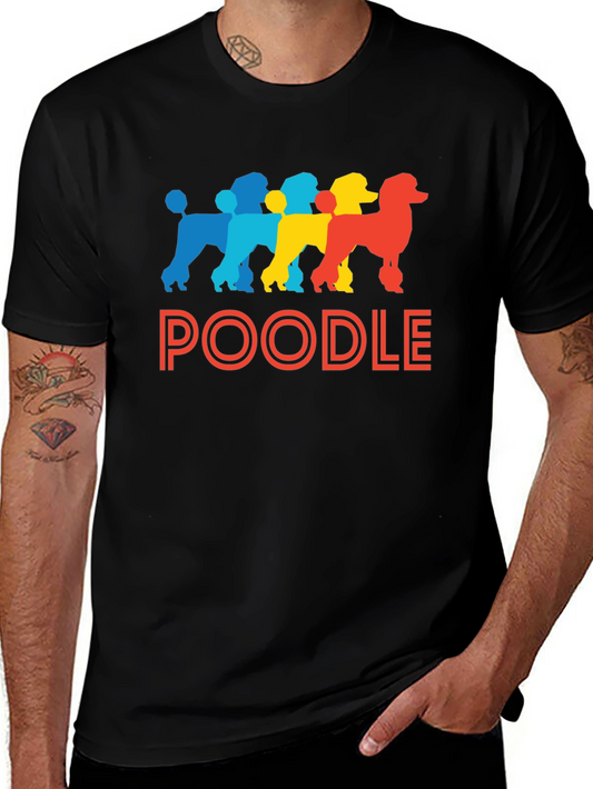 Colorful Poodle Silhouette T-Shirt