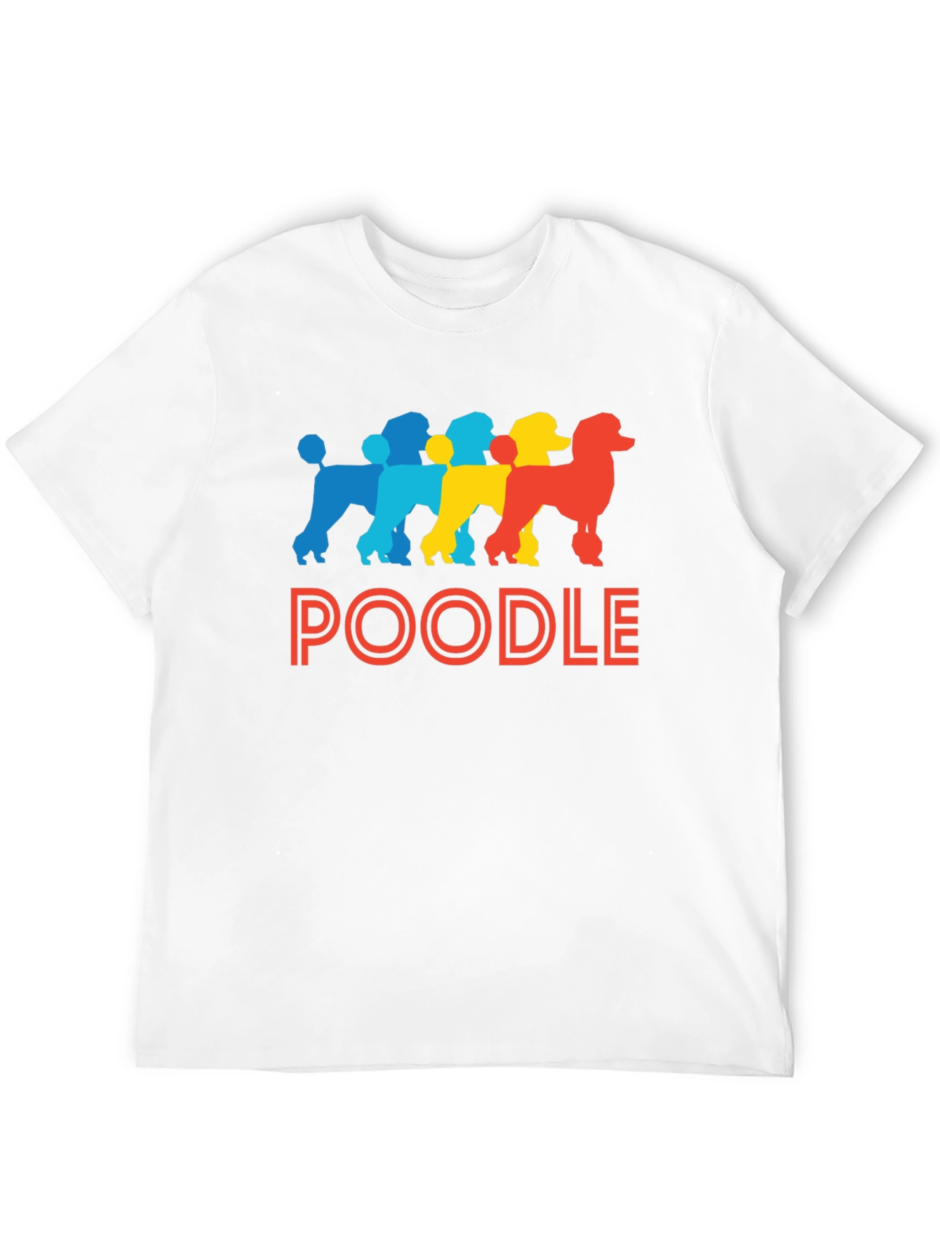 Colorful Poodle Silhouette T-Shirt
