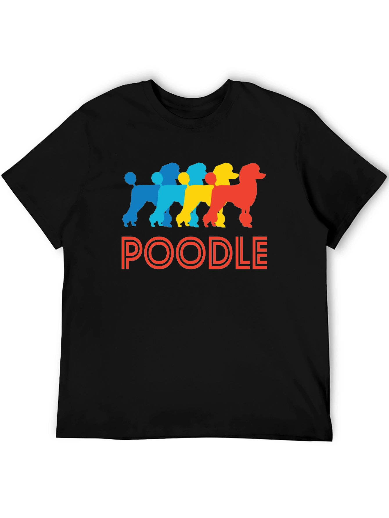 Colorful Poodle Silhouette T-Shirt