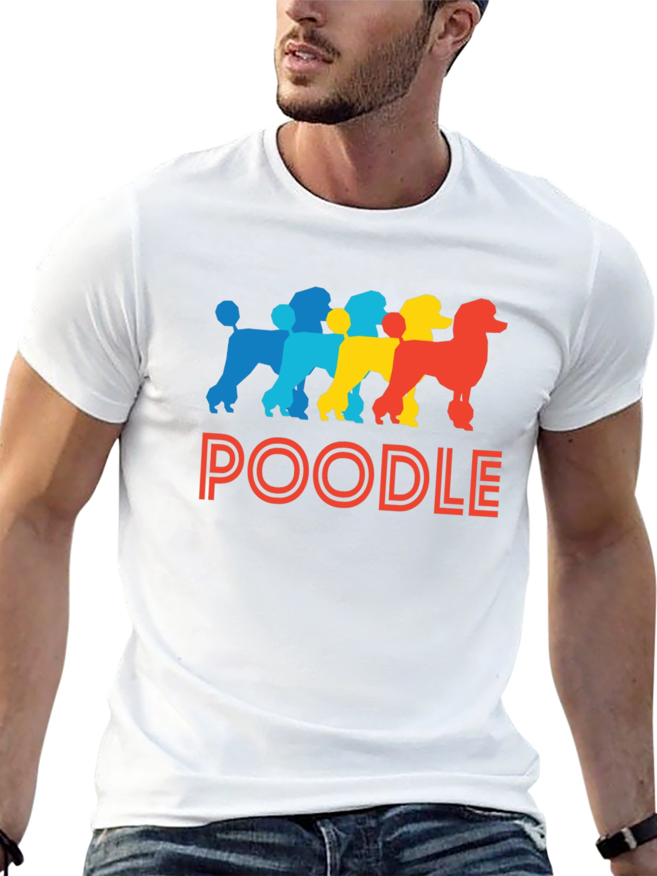 Colorful Poodle Silhouette T-Shirt