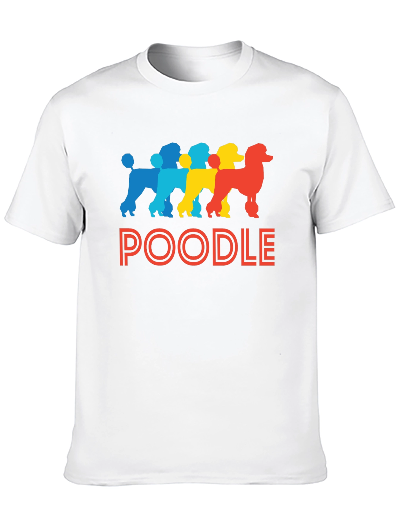 Colorful Poodle Silhouette T-Shirt