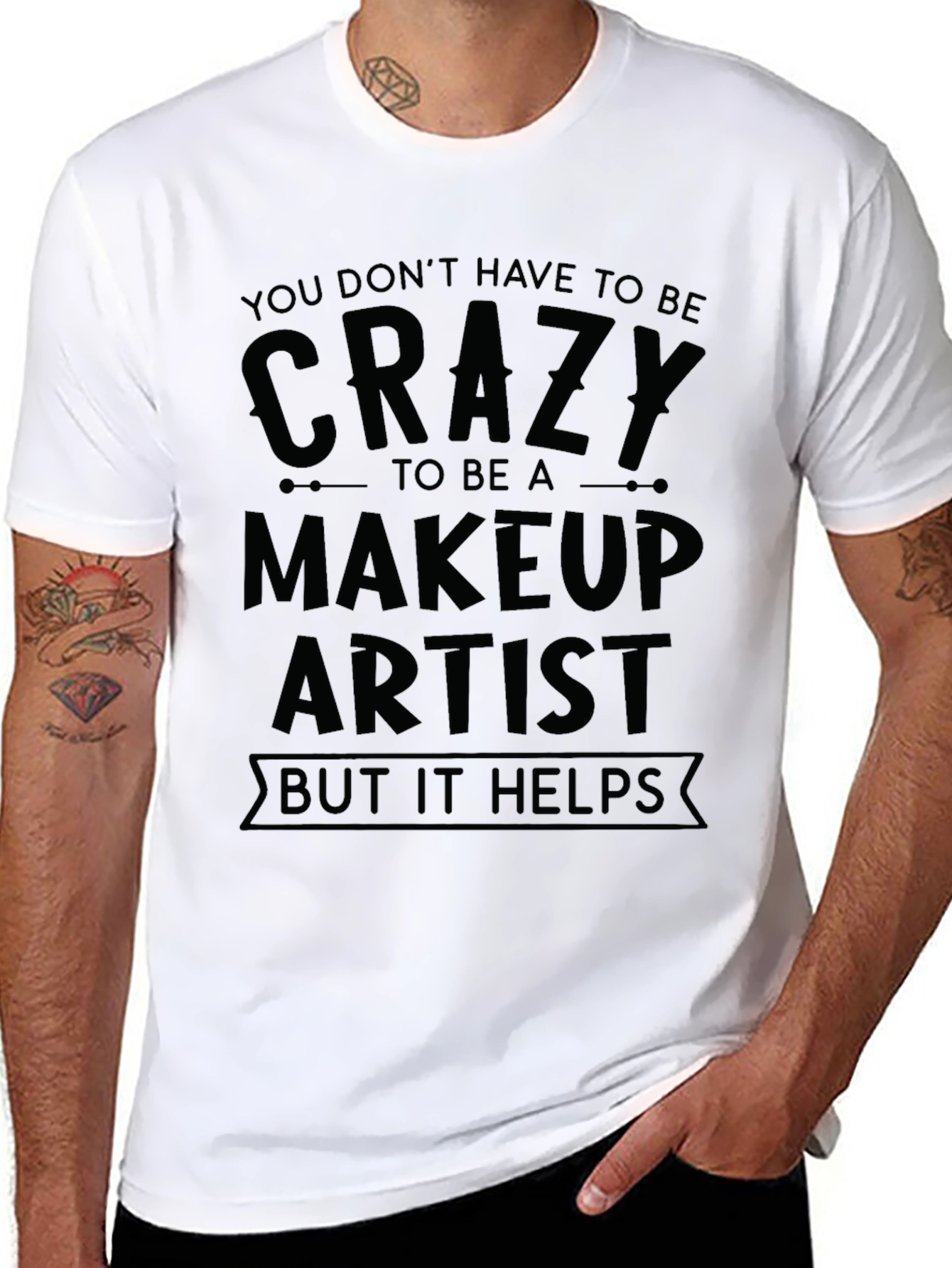 Crazy Makeup Artist Black T-Shirt