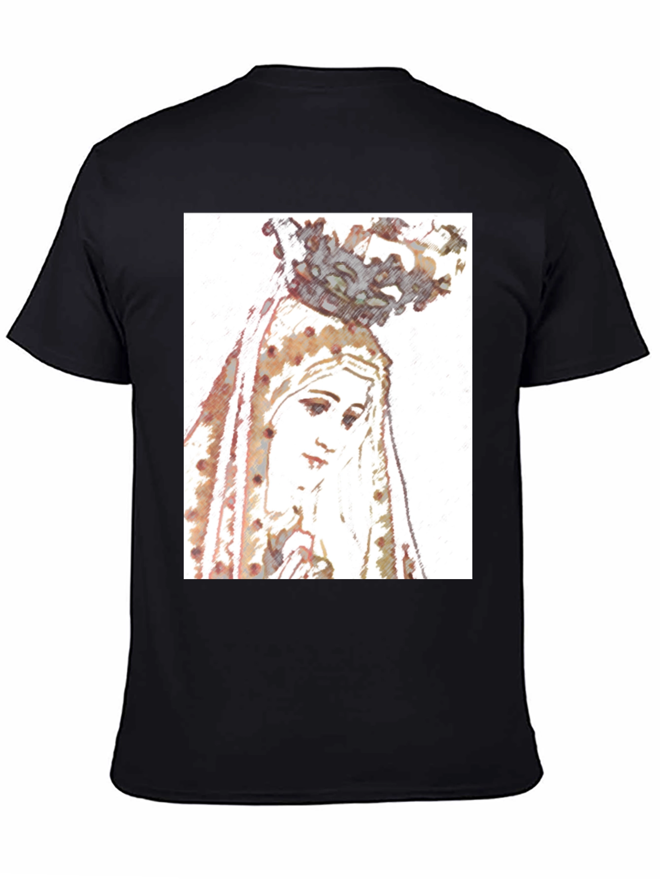 Virgin Mary Graphic Tee - Religious Art T-Shirt