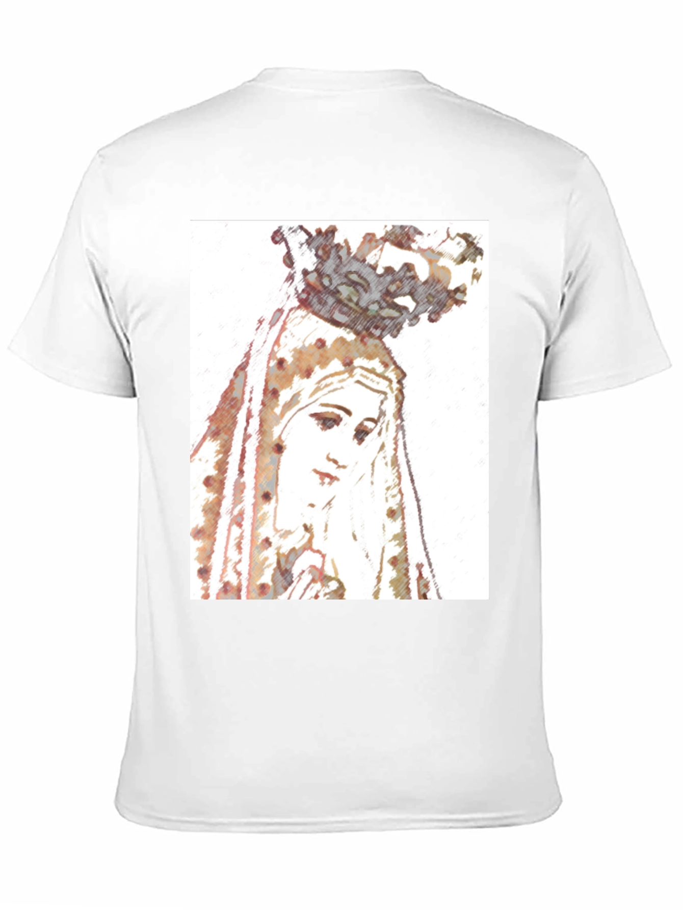 Virgin Mary Graphic Tee - Religious Art T-Shirt