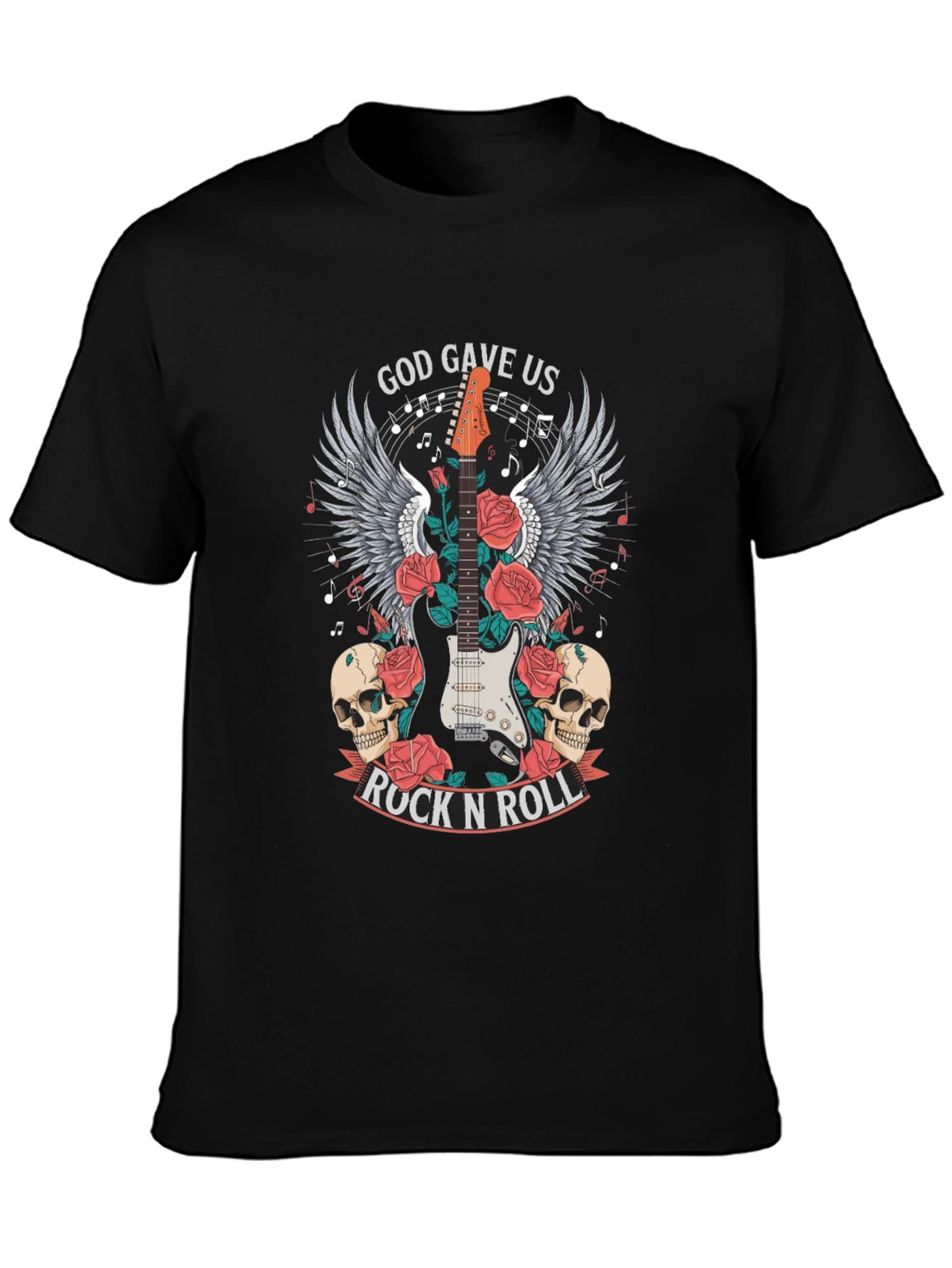 God Gave Us Rock N Roll Graphic T-Shirt