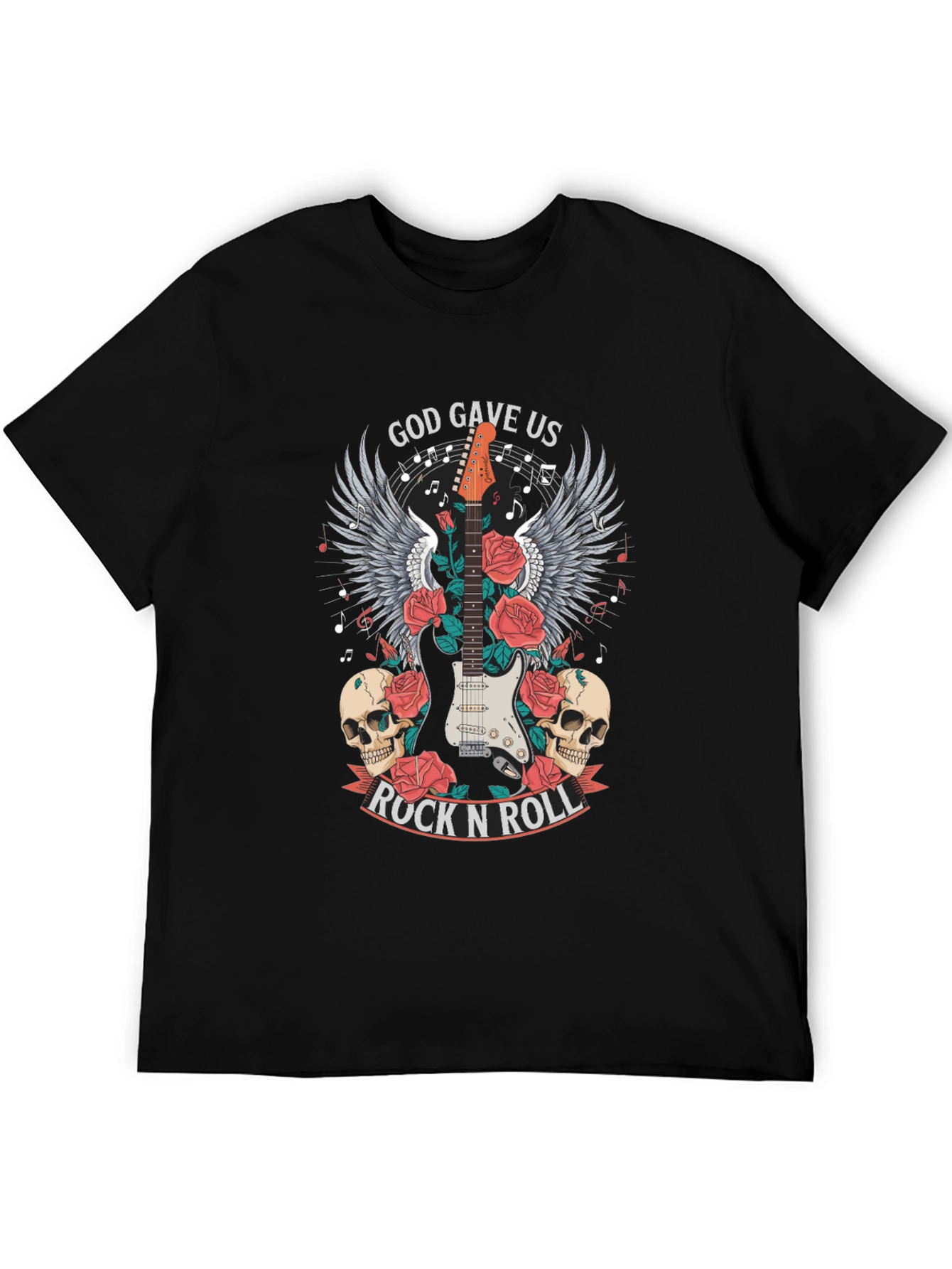 God Gave Us Rock N Roll Graphic T-Shirt