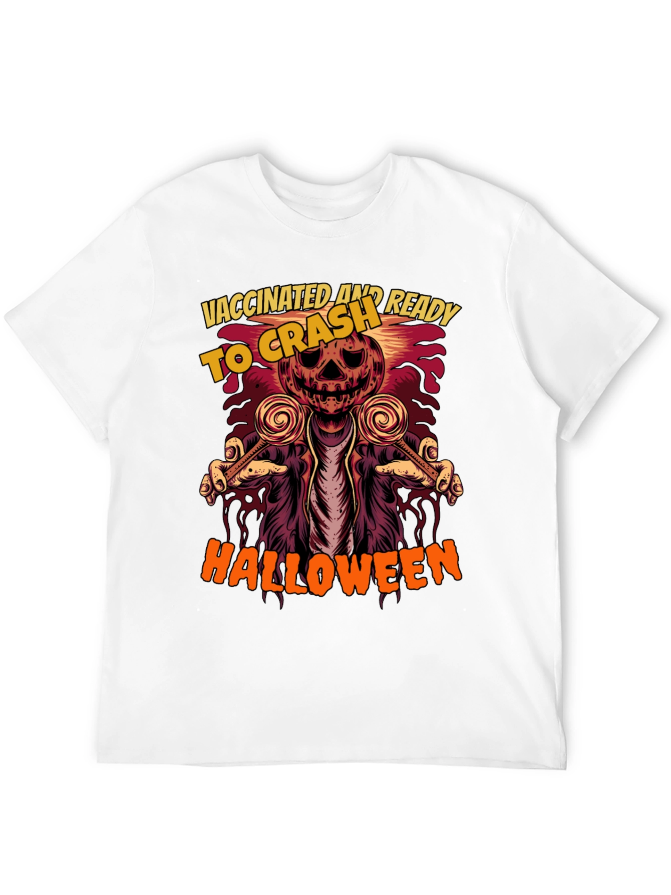 Vaccinated and Ready to Crash Halloween T-Shirt