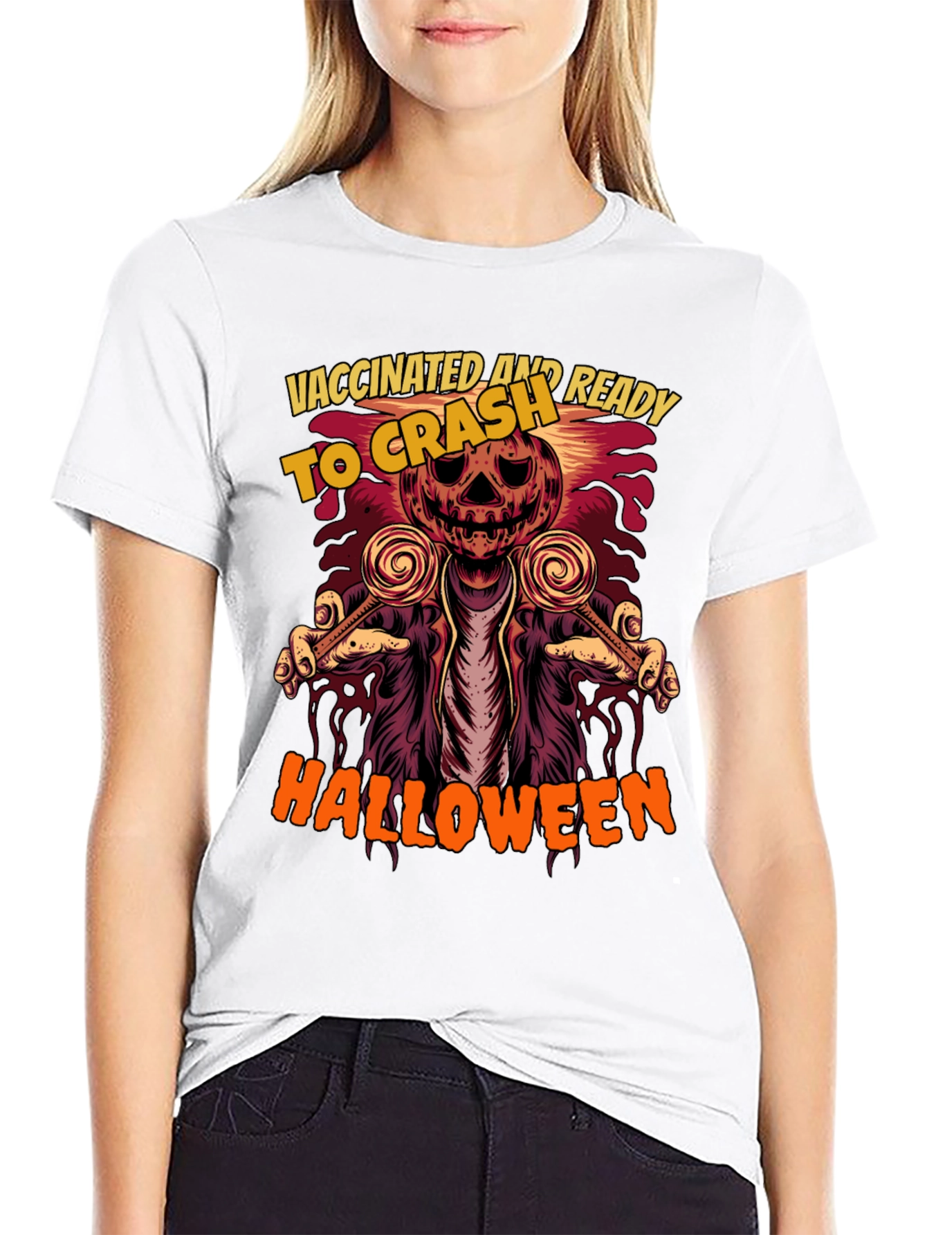 Vaccinated and Ready to Crash Halloween T-Shirt
