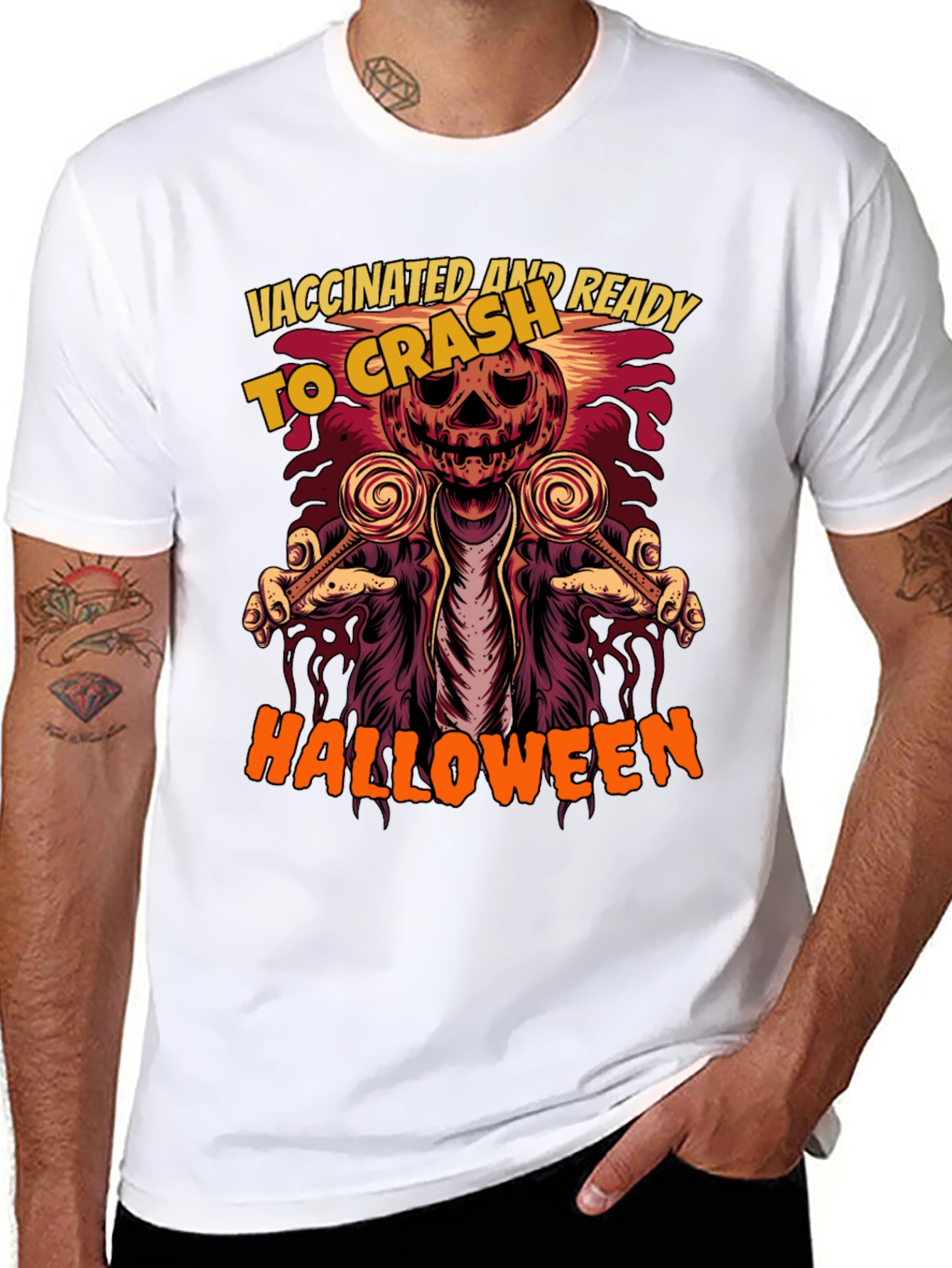 Vaccinated and Ready to Crash Halloween T-Shirt