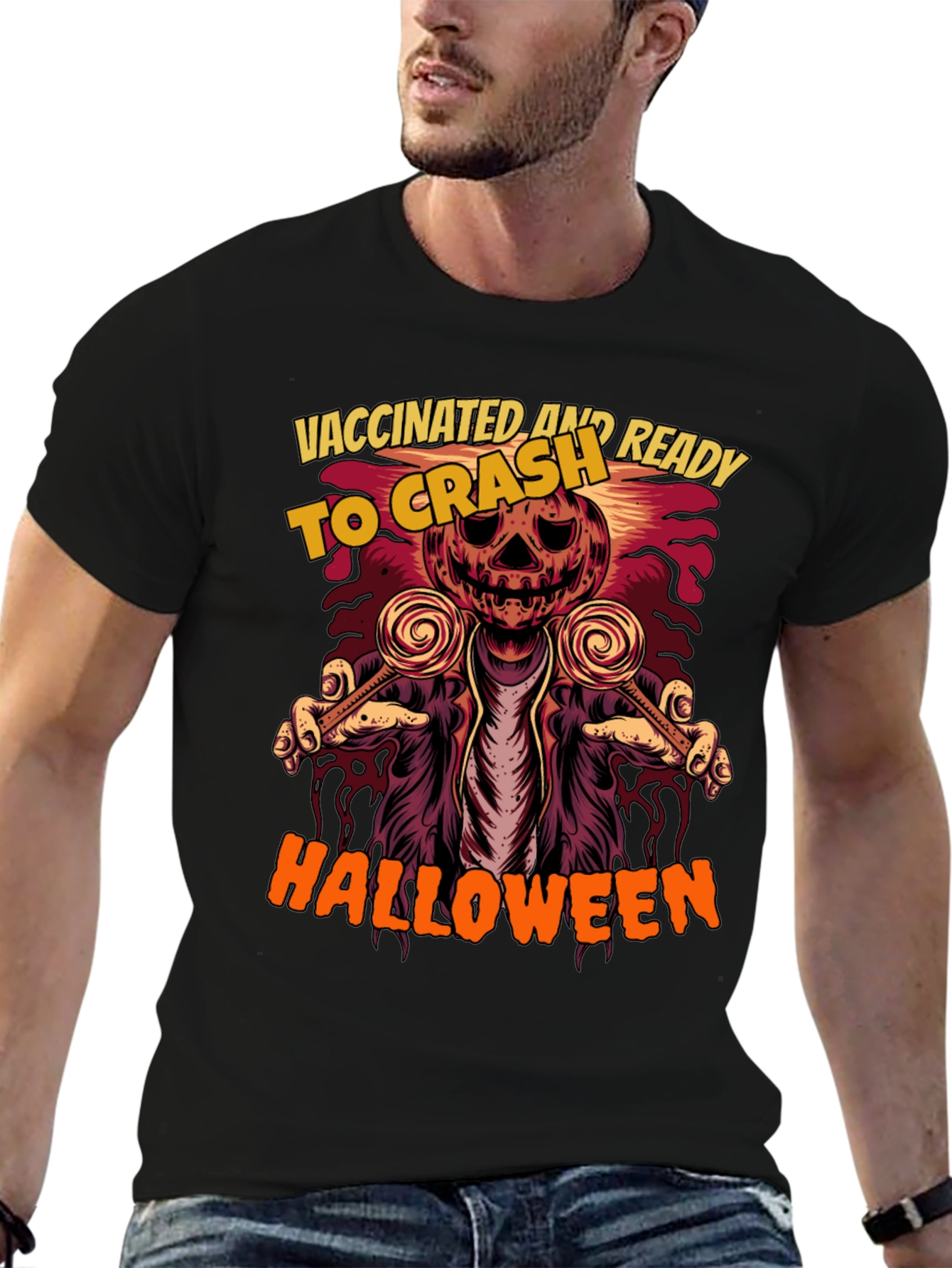 Vaccinated and Ready to Crash Halloween T-Shirt
