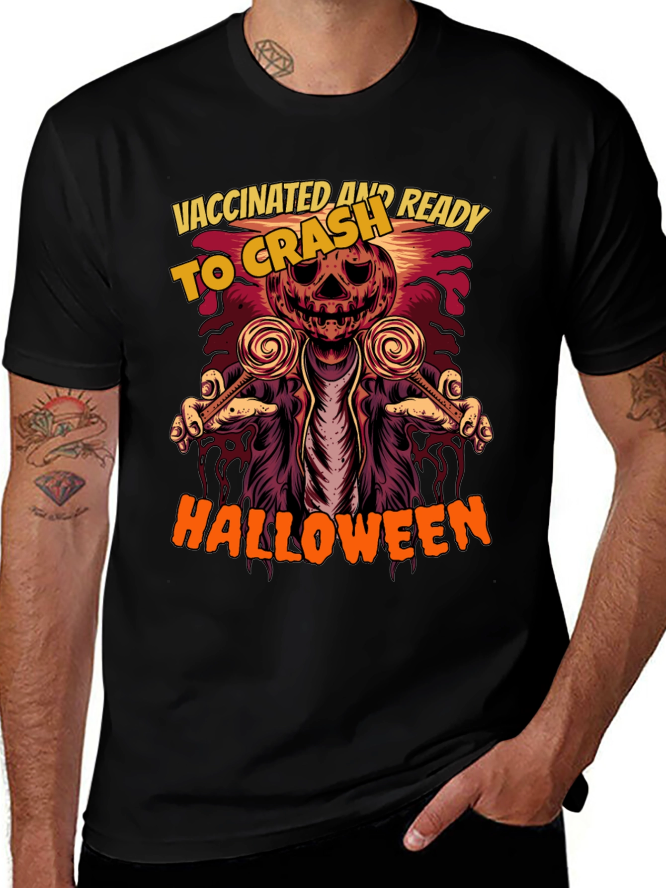 Vaccinated and Ready to Crash Halloween T-Shirt