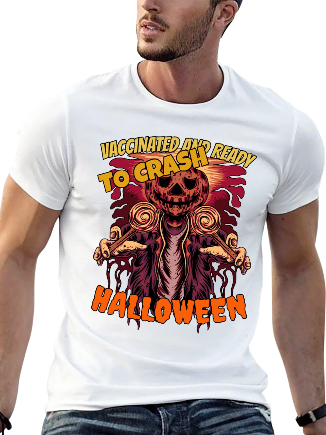 Vaccinated and Ready to Crash Halloween T-Shirt