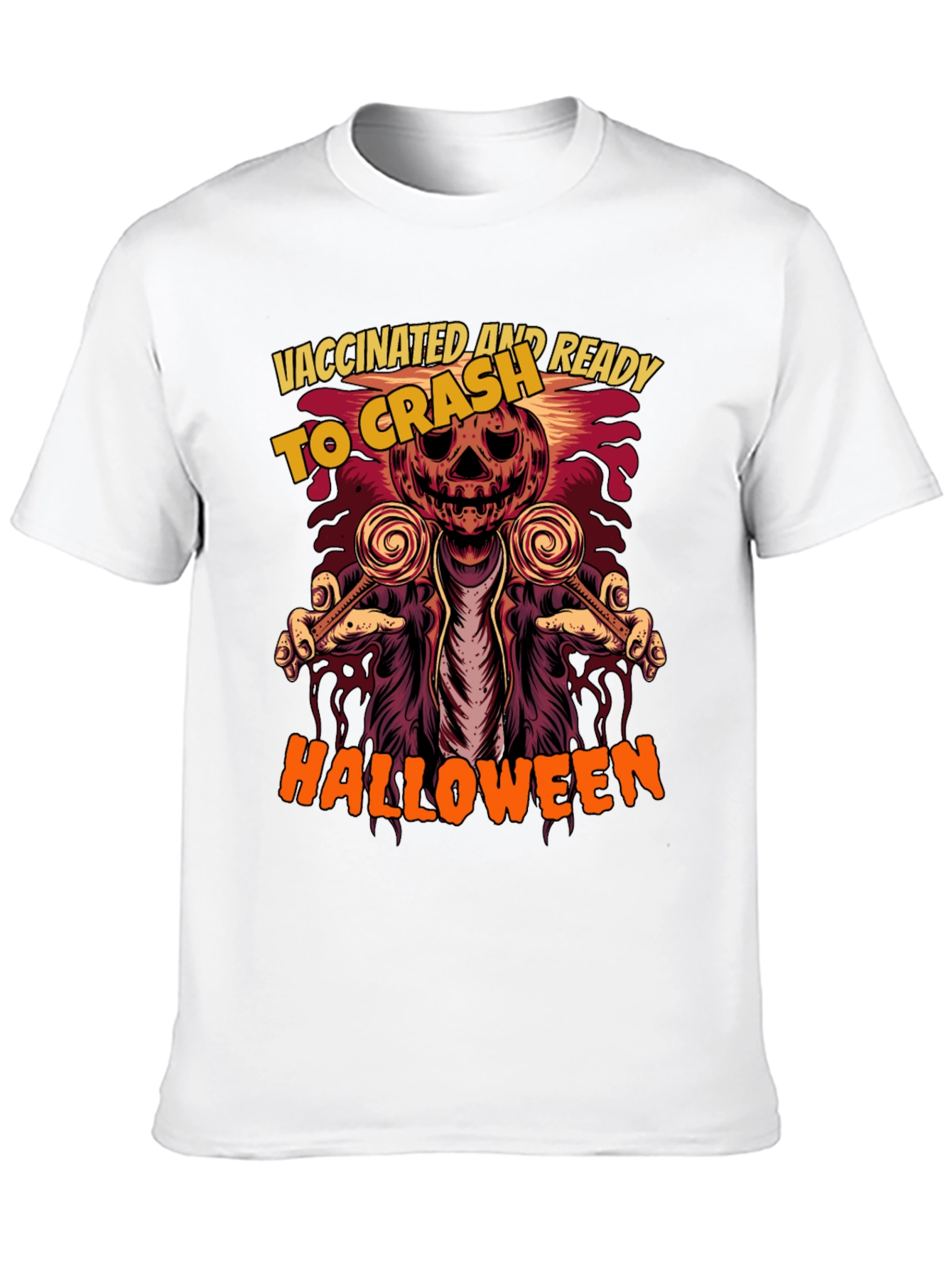 Vaccinated and Ready to Crash Halloween T-Shirt