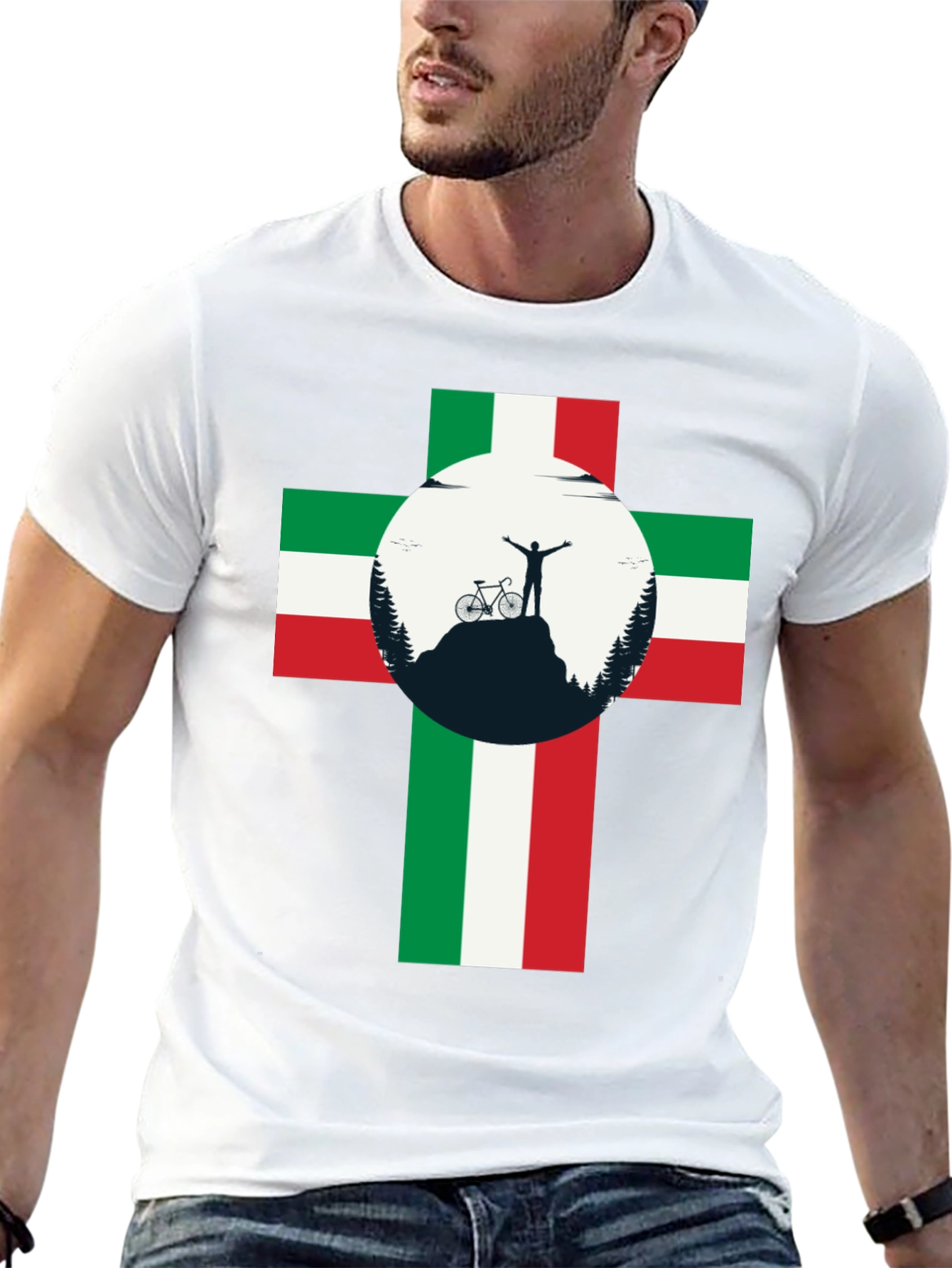 Italian Cyclist T-Shirt: Mountain Victory!