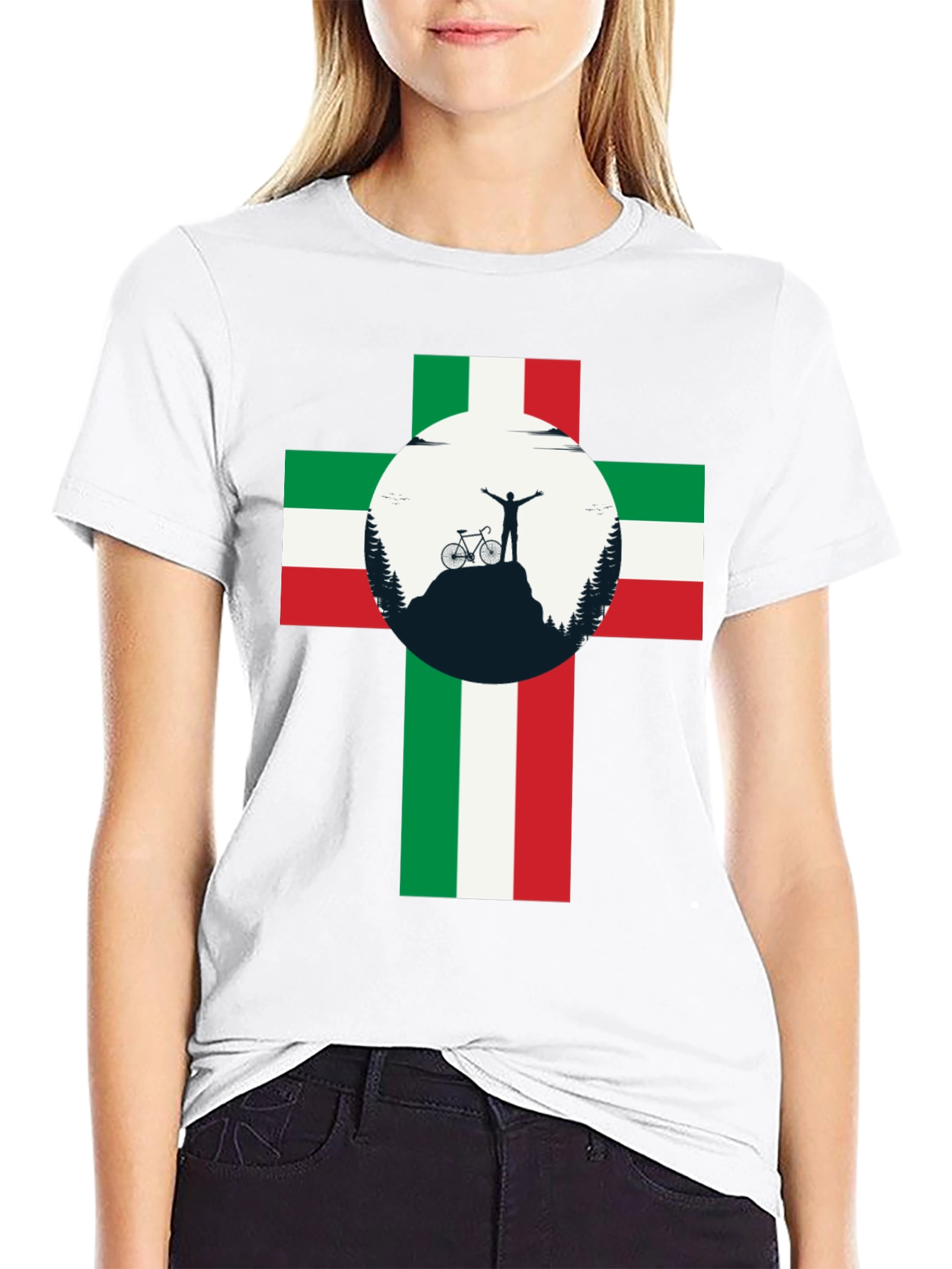 Italian Cyclist T-Shirt: Mountain Victory!