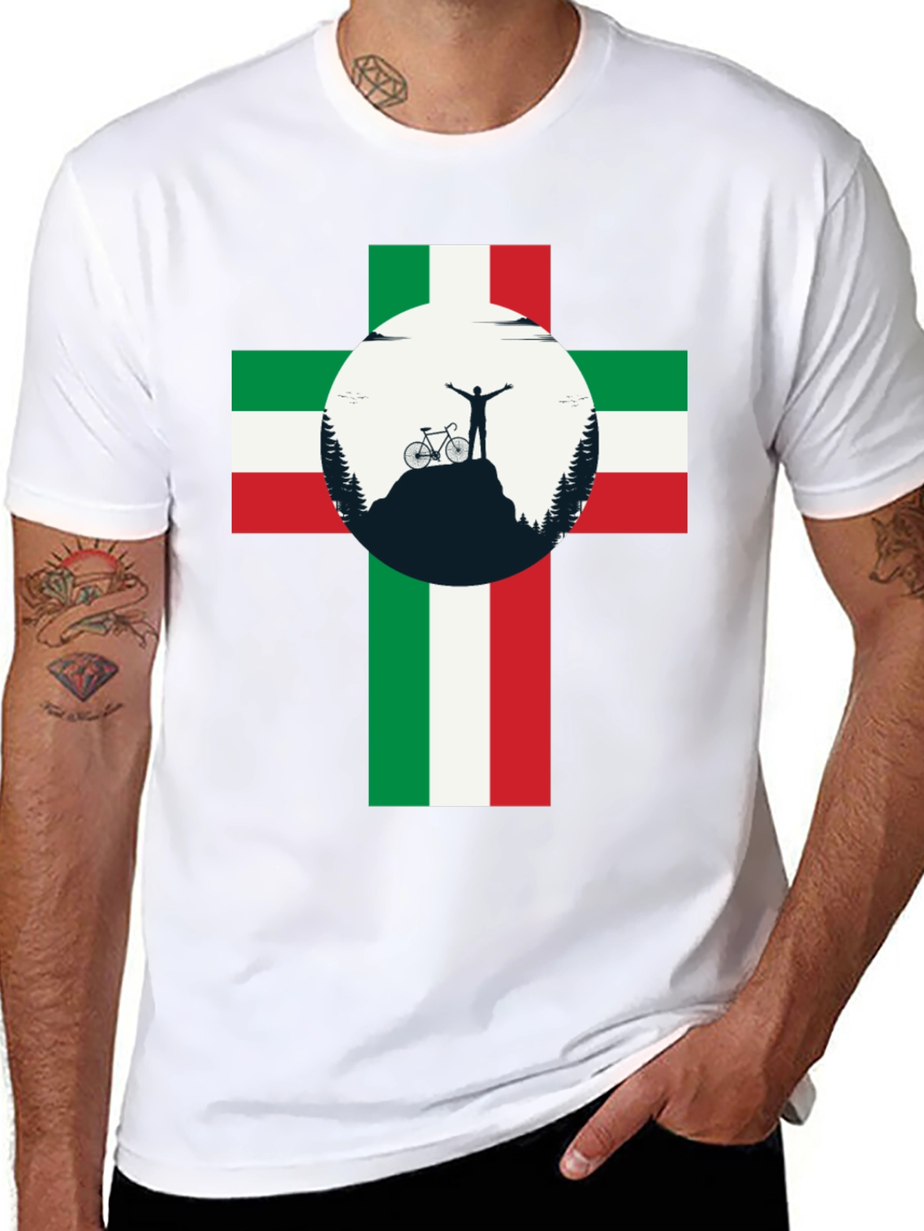 Italian Cyclist T-Shirt: Mountain Victory!