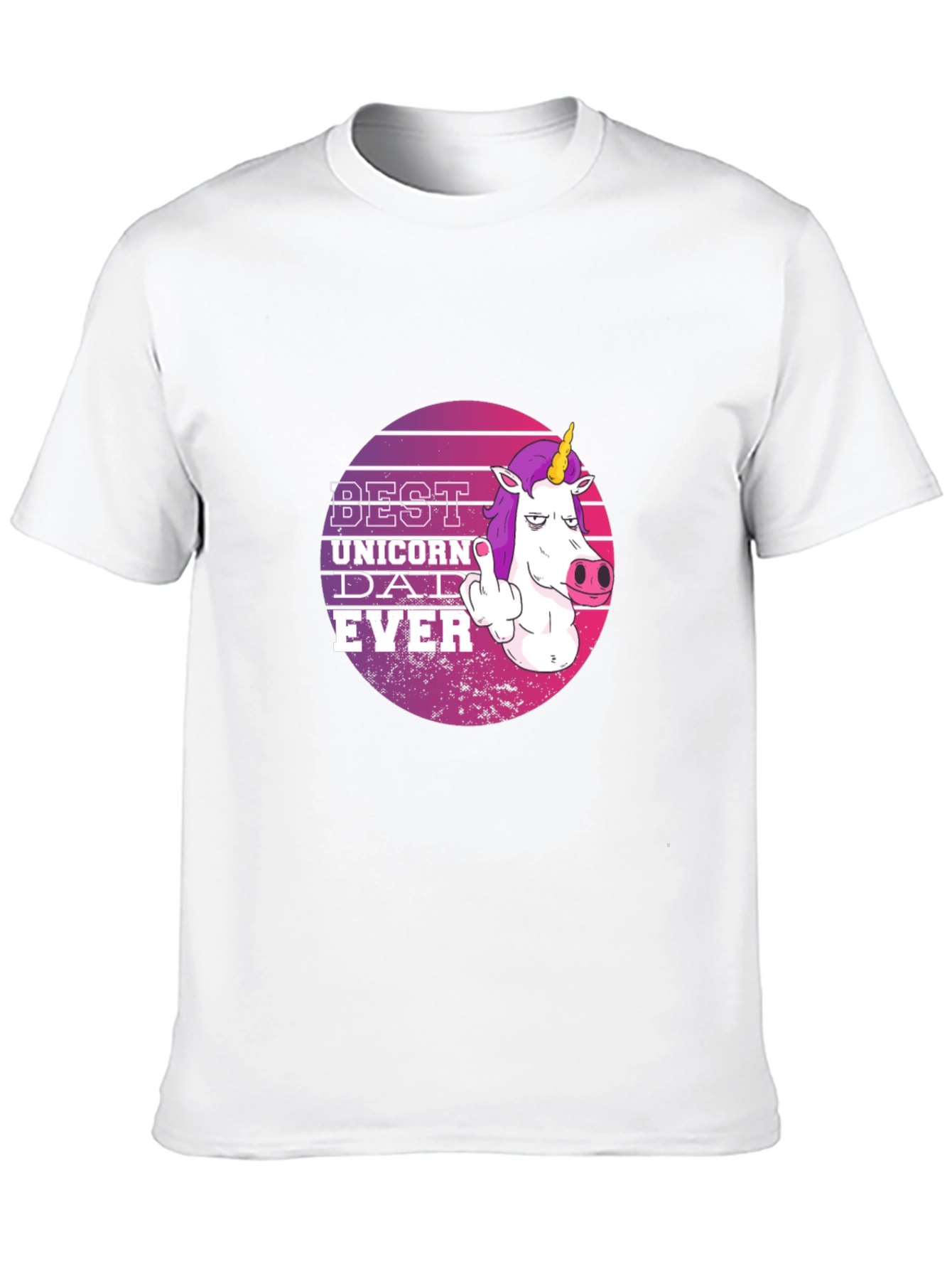 Best Unicorn Dad Ever Black T-Shirt