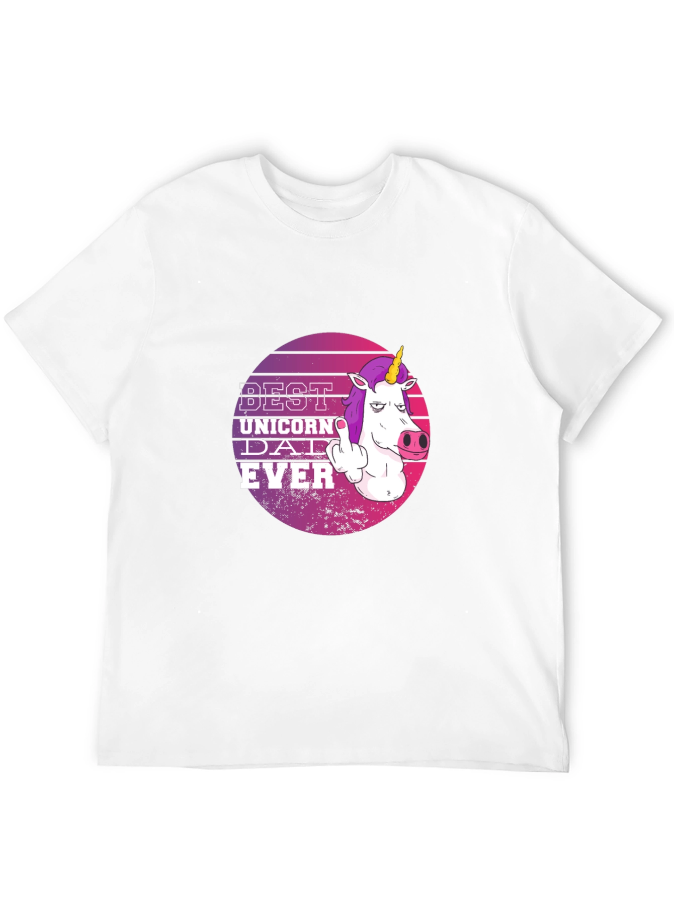 Best Unicorn Dad Ever Black T-Shirt