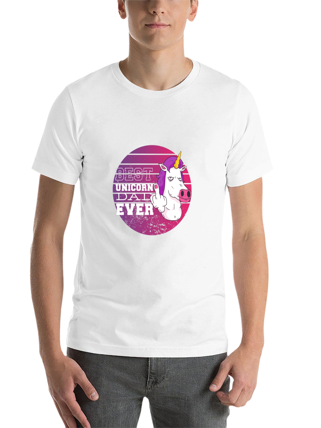 Best Unicorn Dad Ever Black T-Shirt