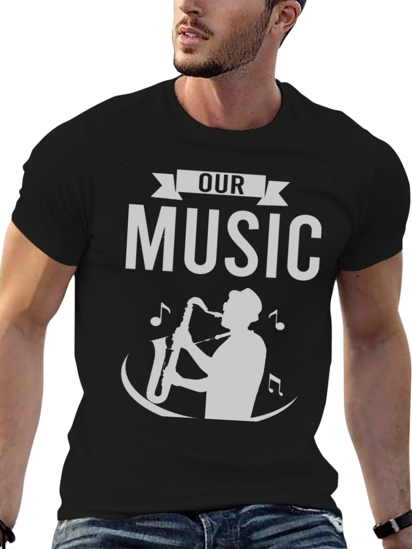 Our Music Saxophone T-Shirt - Classic Design