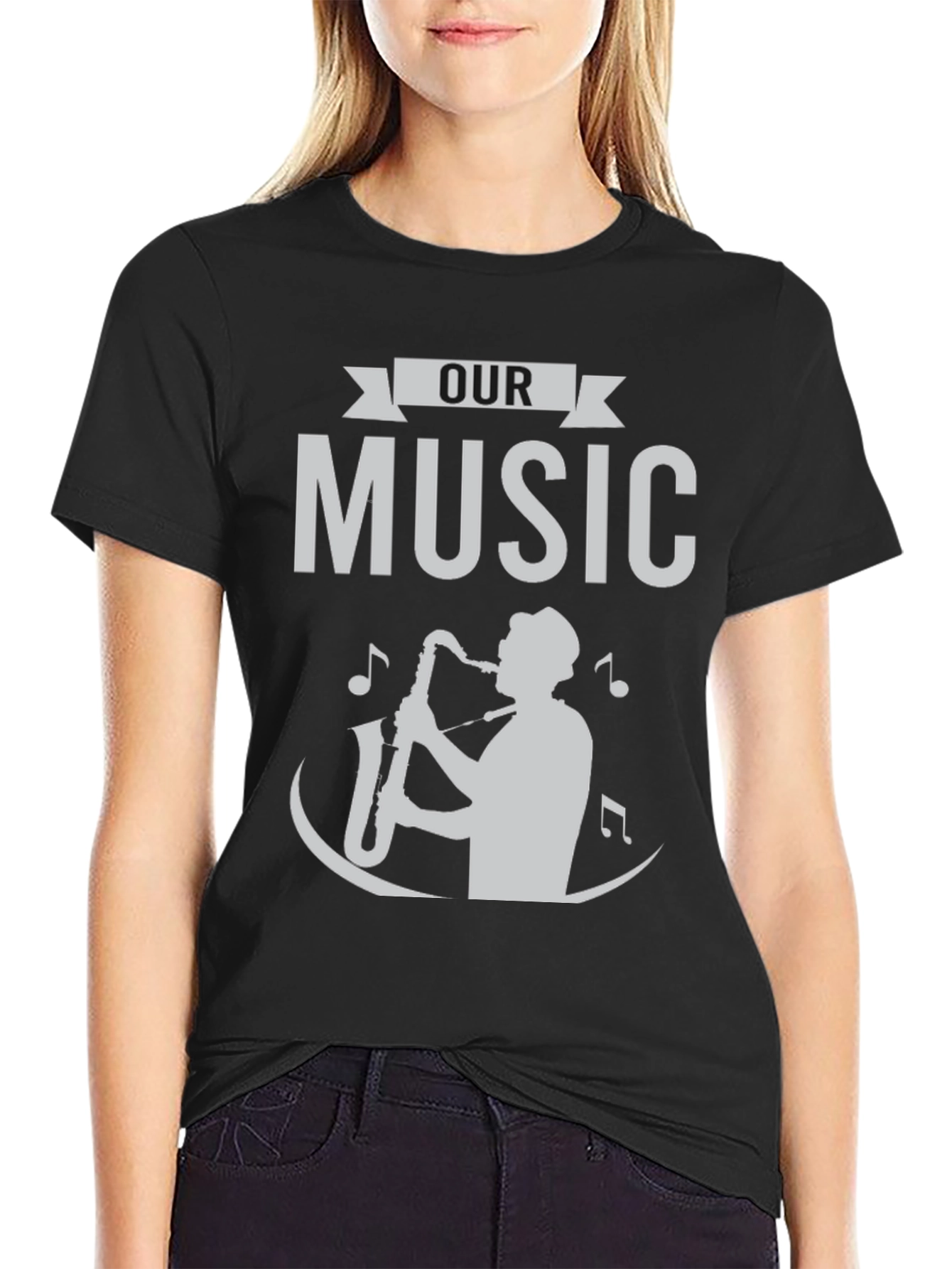 Our Music Saxophone T-Shirt - Classic Design