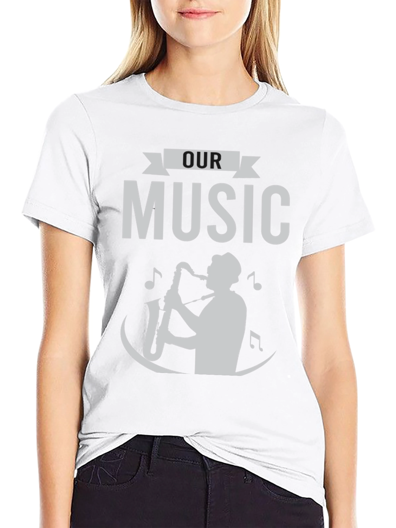 Our Music Saxophone T-Shirt - Classic Design