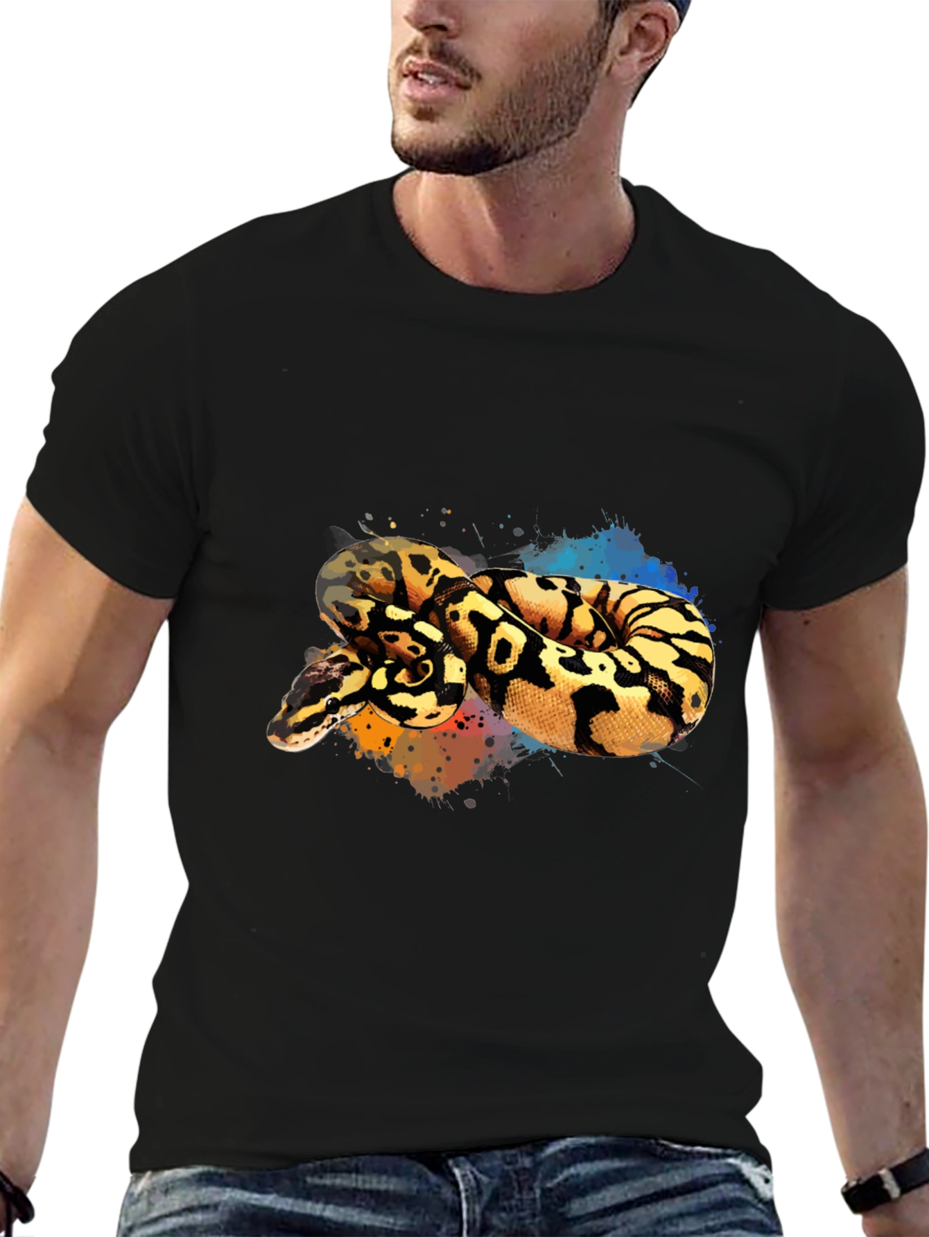 Python Snake Graphic Tee - Cool Reptile Design
