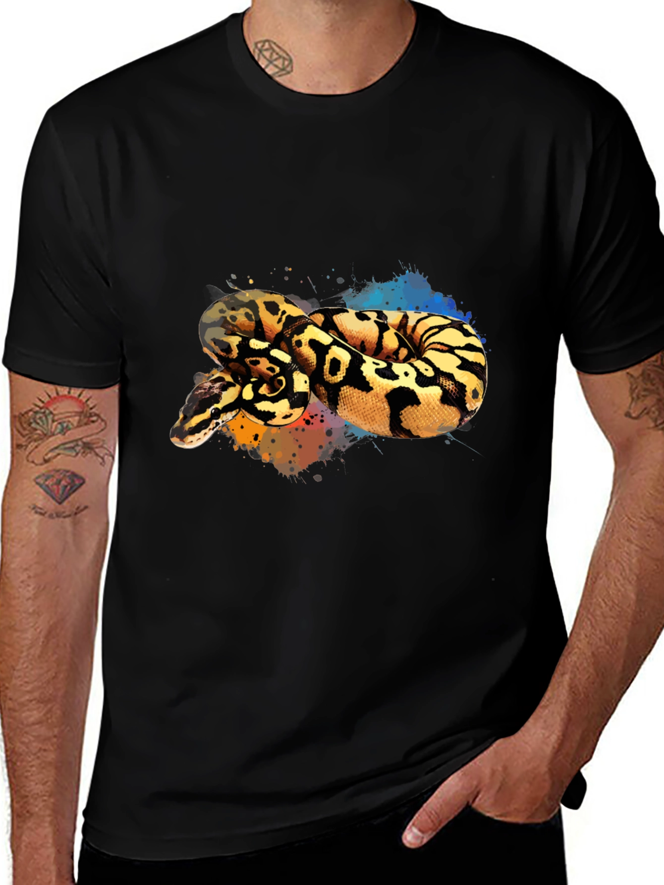 Python Snake Graphic Tee - Cool Reptile Design