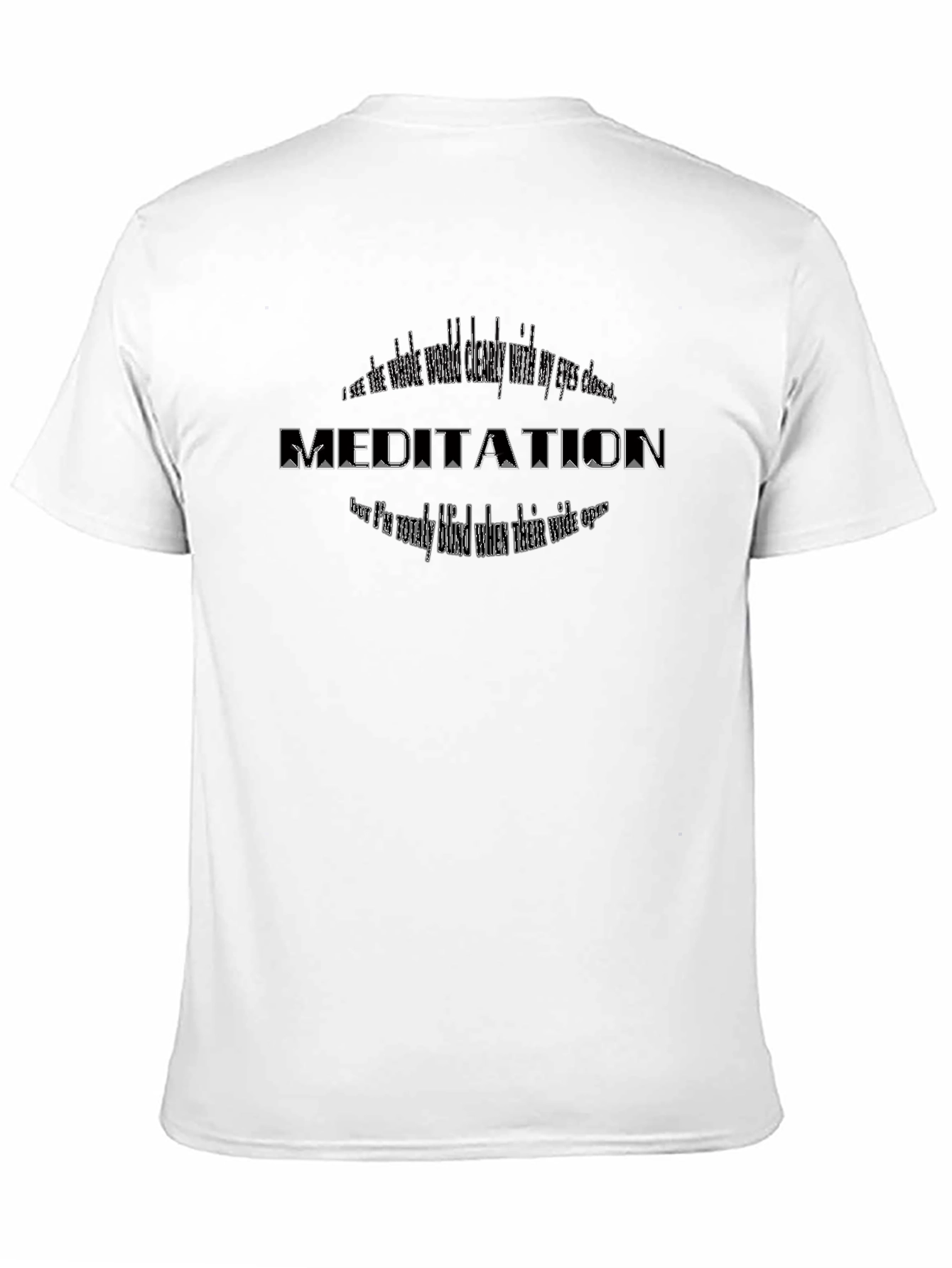 Meditation Graphic Tee - Black Cotton Blend