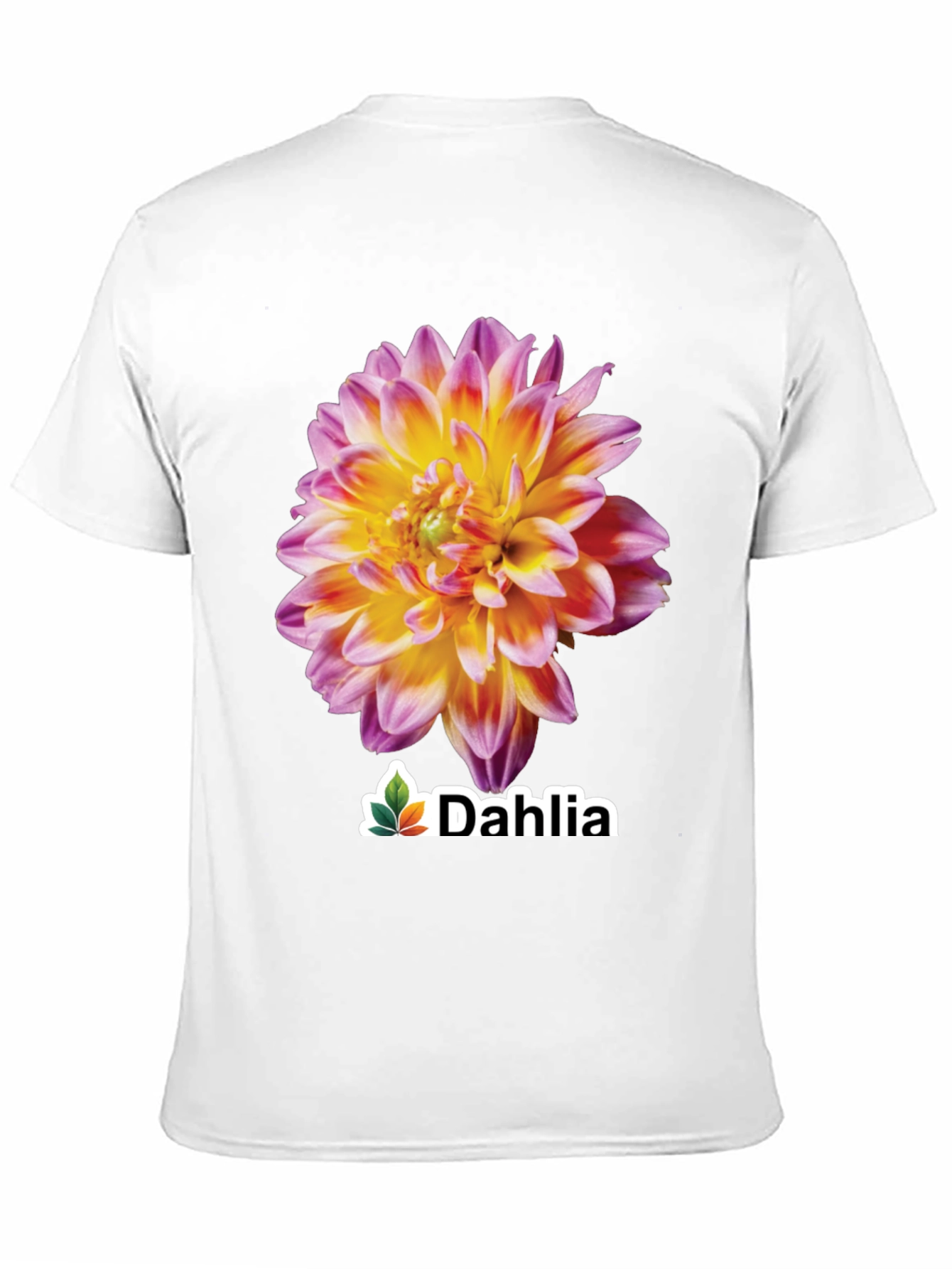 Dahlia Flower Graphic Tee - Stylish Black T-Shirt