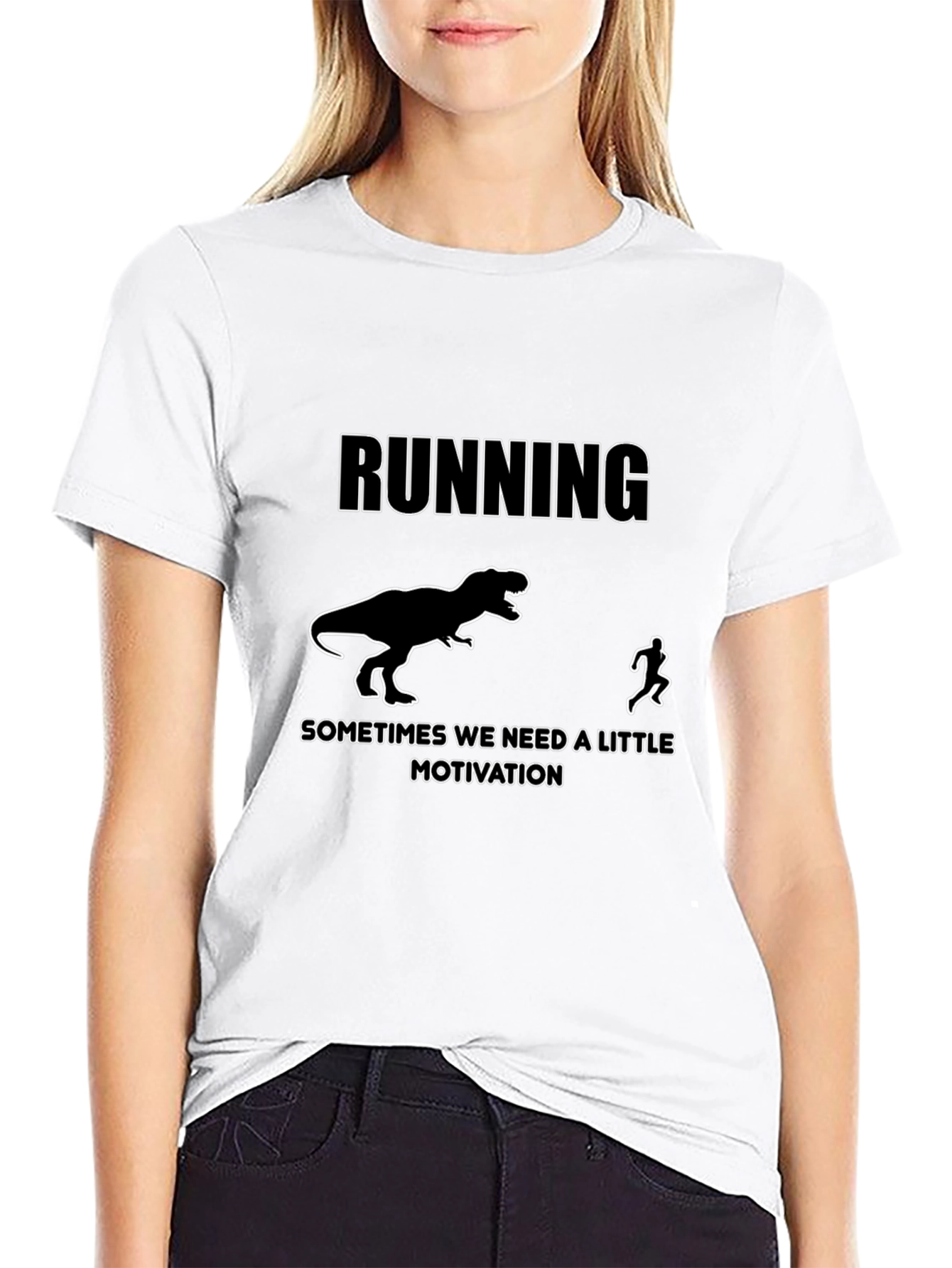 Running Motivation T-Shirt: Dinosaur Chase