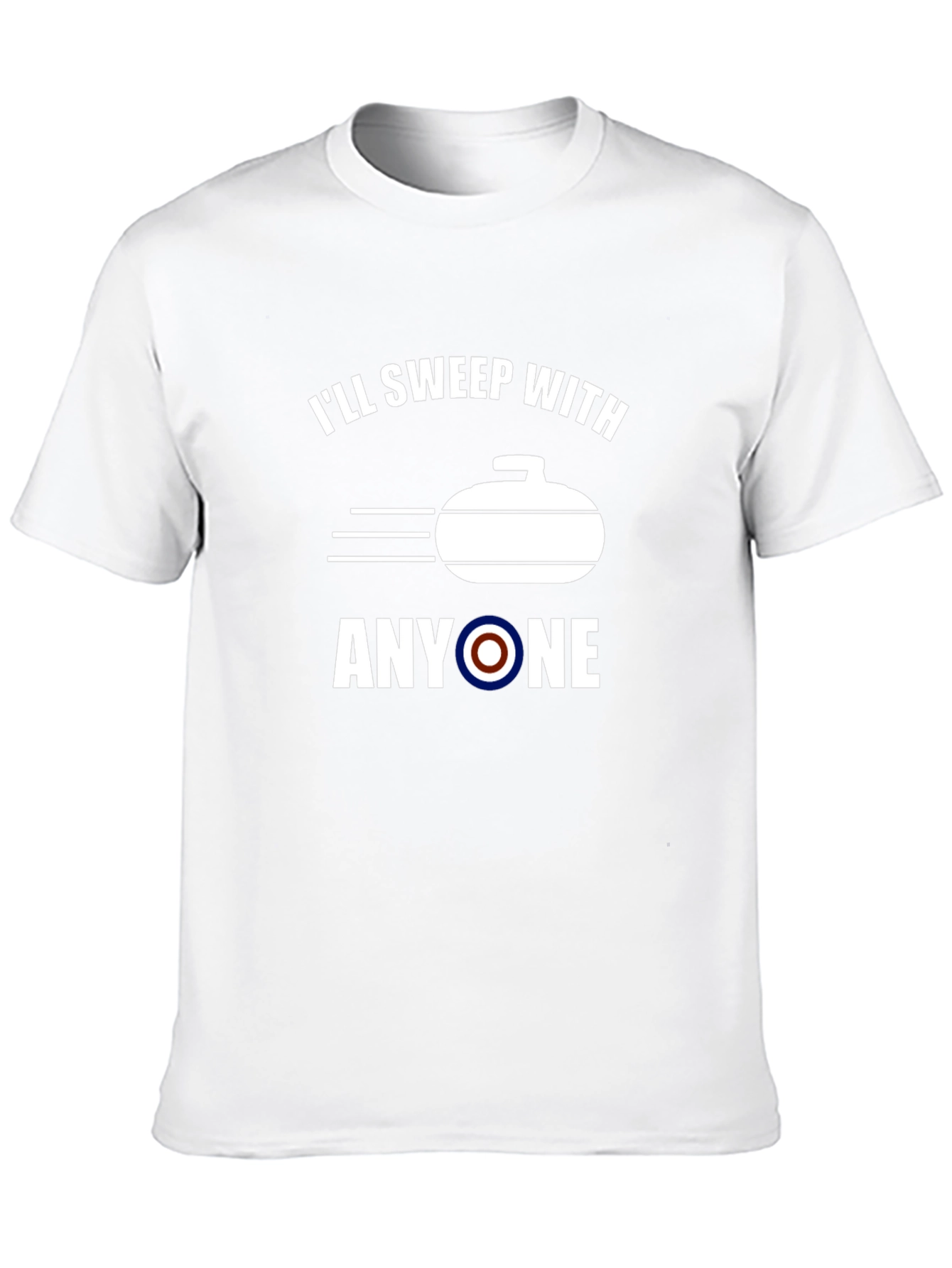 Funny Curling T-Shirt: Ill Sweep With Anyone