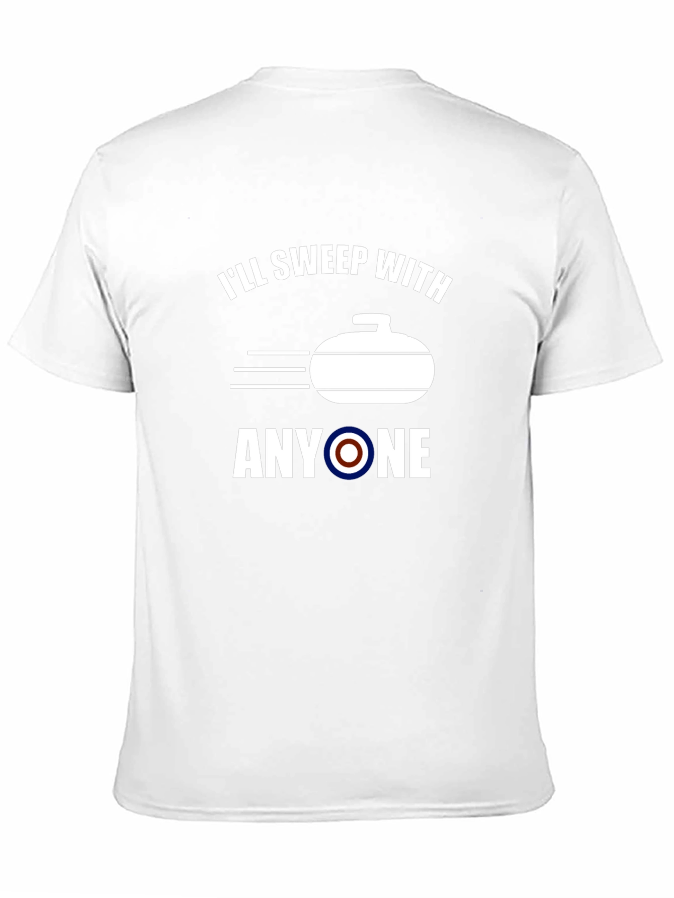 Funny Curling T-Shirt: Ill Sweep With Anyone