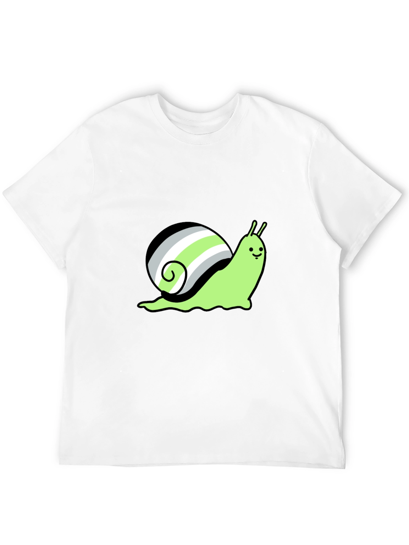 Agender Pride Snail T-Shirt - Black