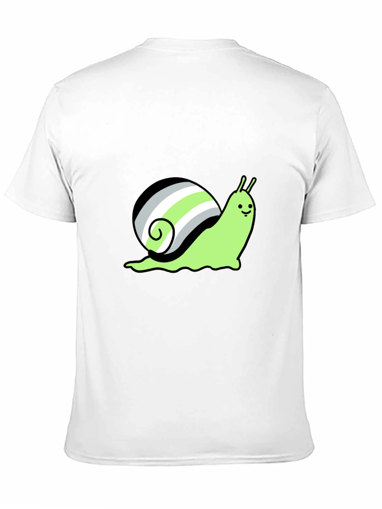 Agender Pride Snail T-Shirt - Black