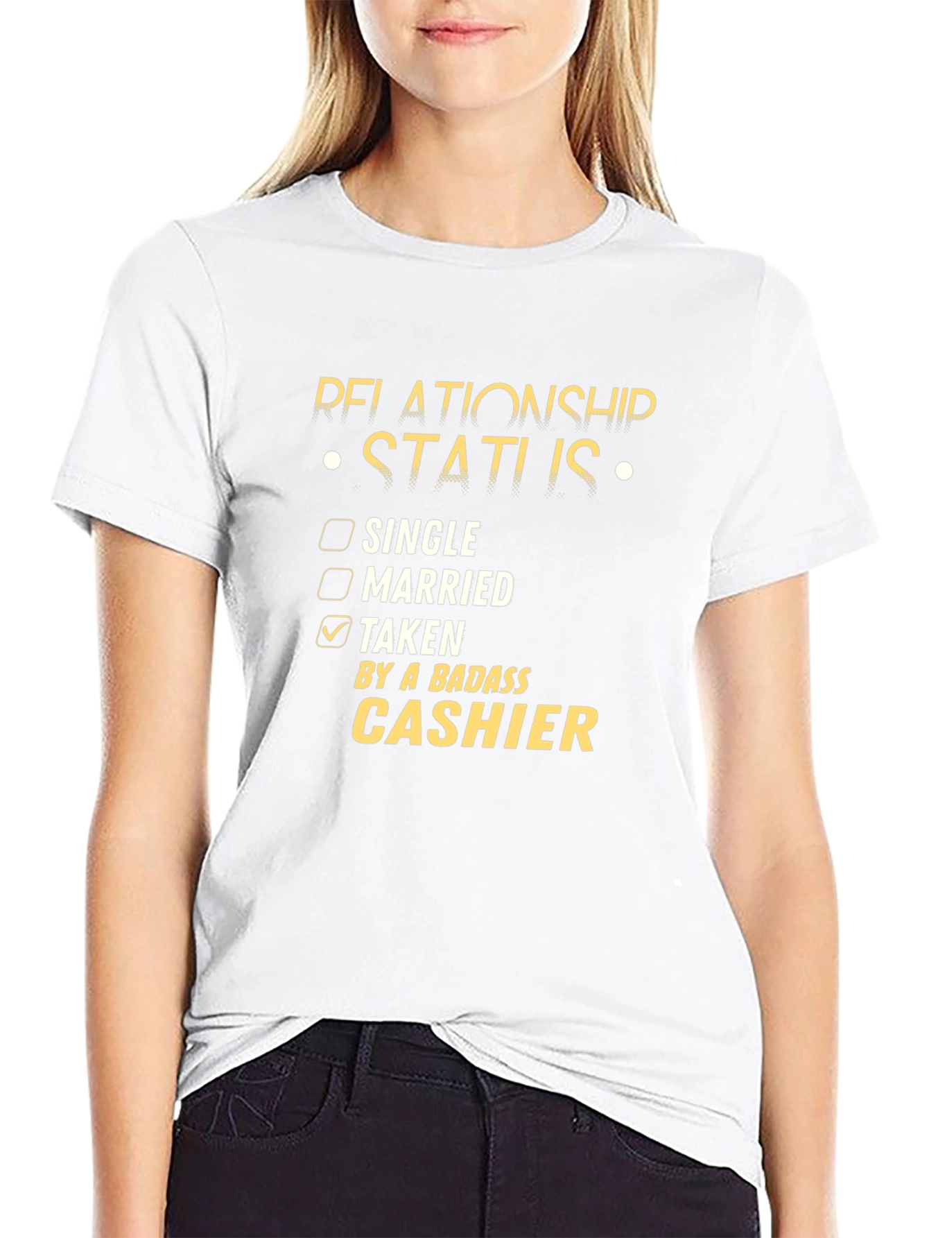 Taken By A Badass Cashier Black T-Shirt