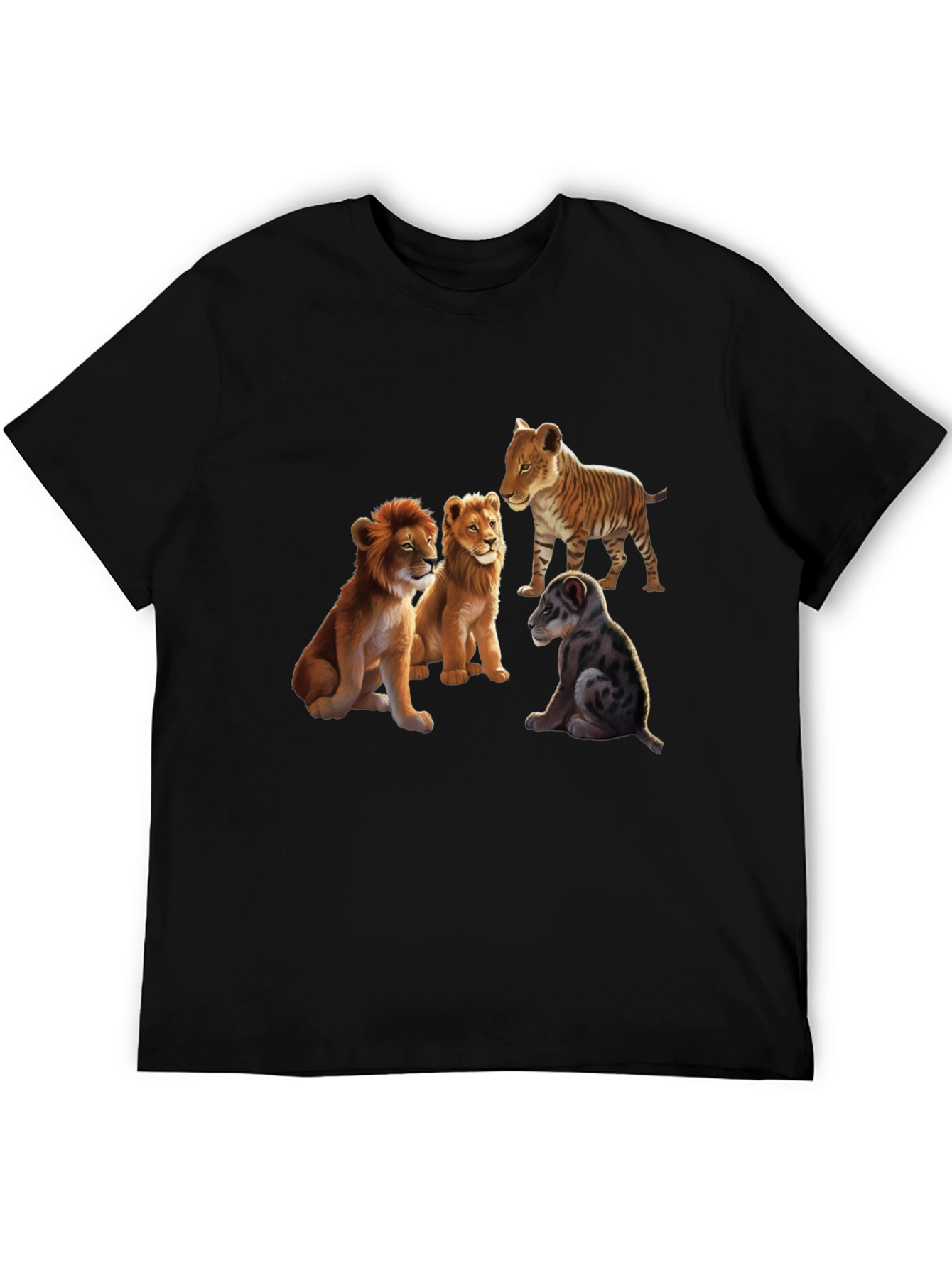 Lion Cubs Graphic Tee - Unique Animal Design