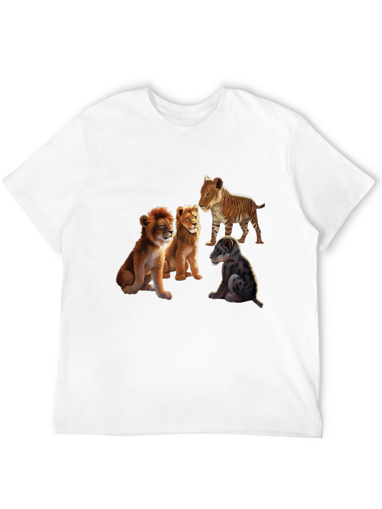 Lion Cubs Graphic Tee - Unique Animal Design