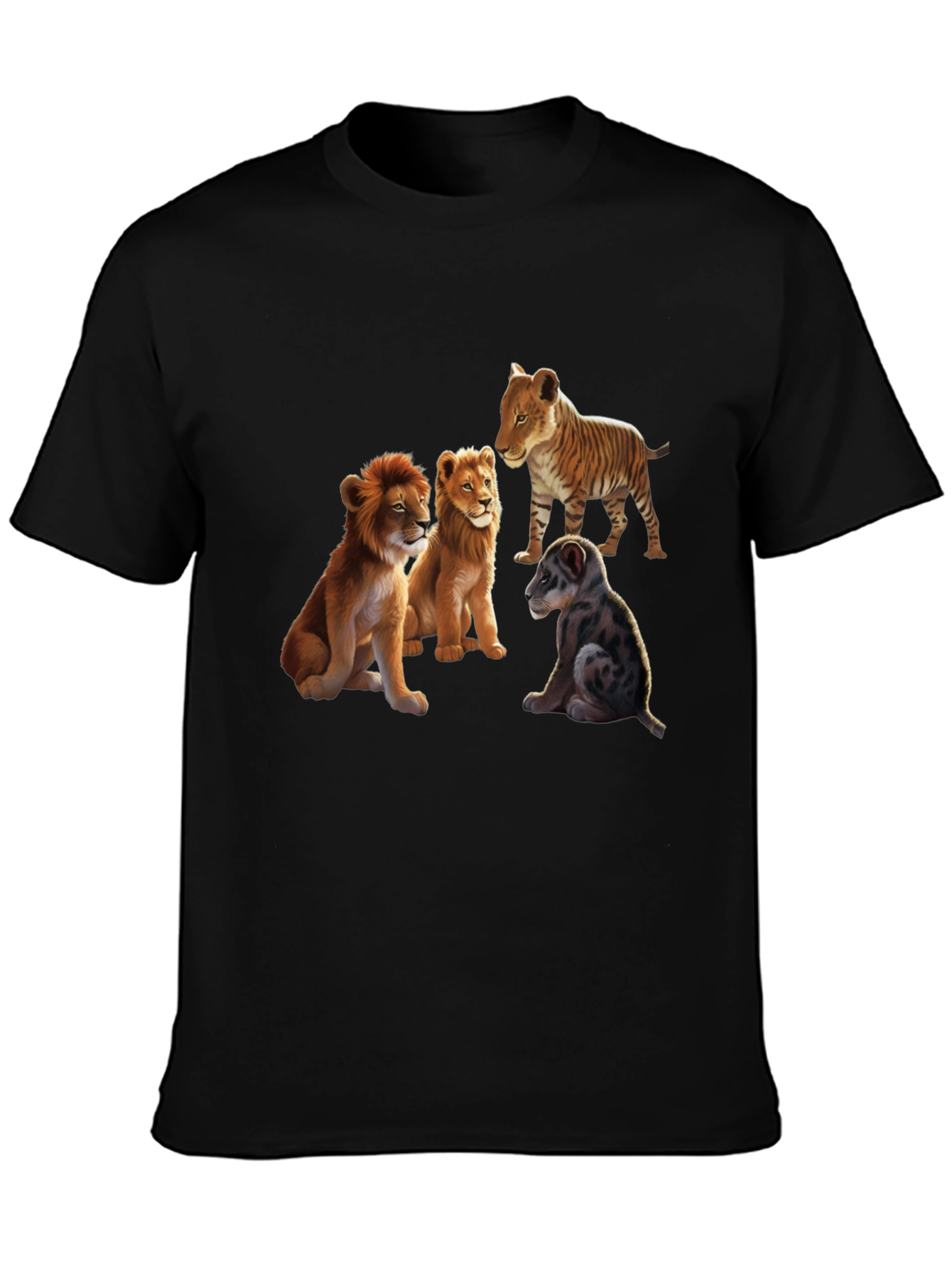 Lion Cubs Graphic Tee - Unique Animal Design