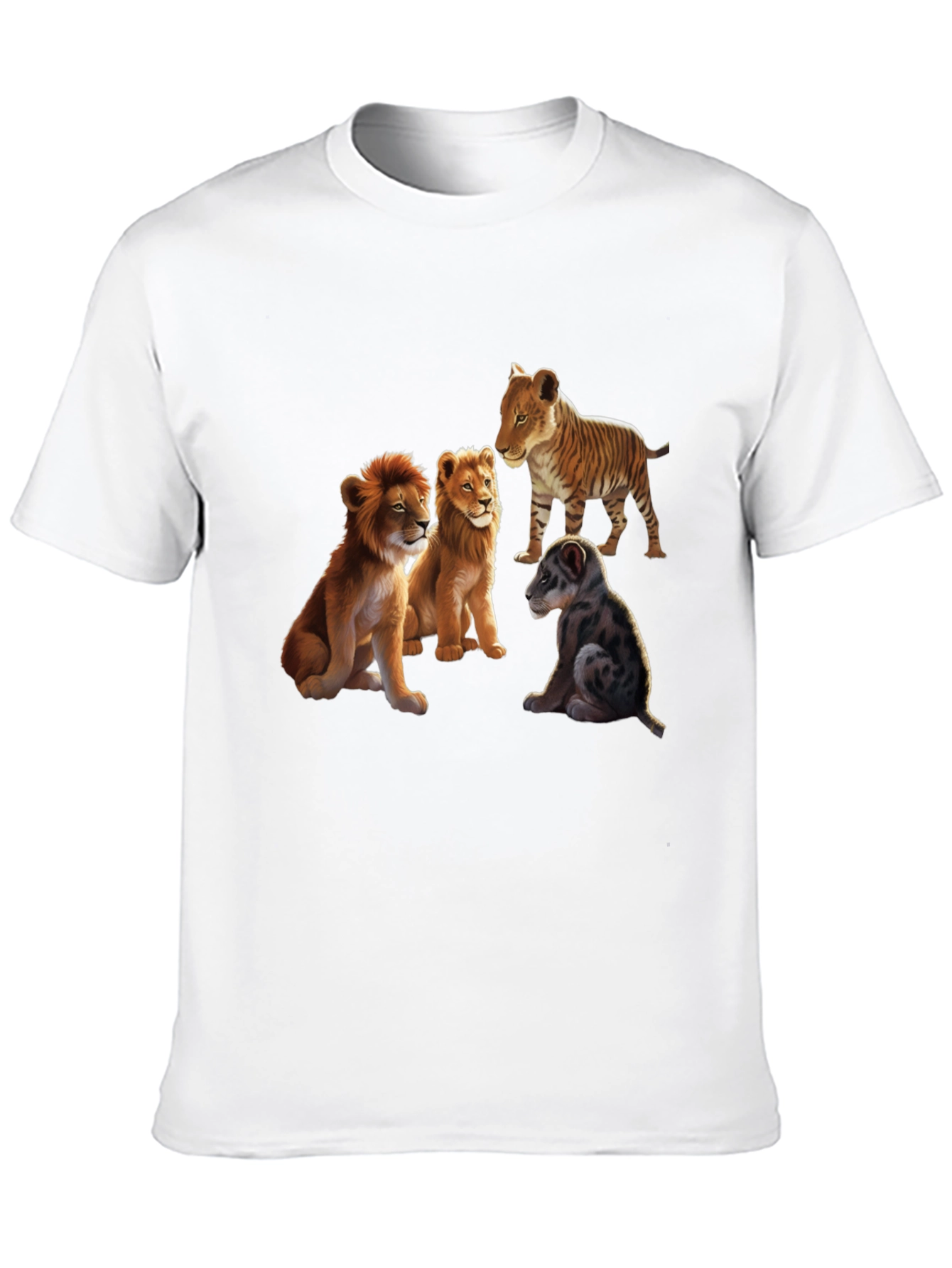 Lion Cubs Graphic Tee - Unique Animal Design