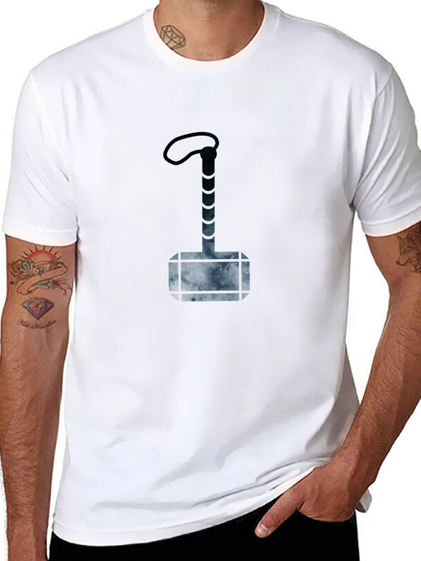 Thor Hammer T-Shirt - Black Graphic Tee