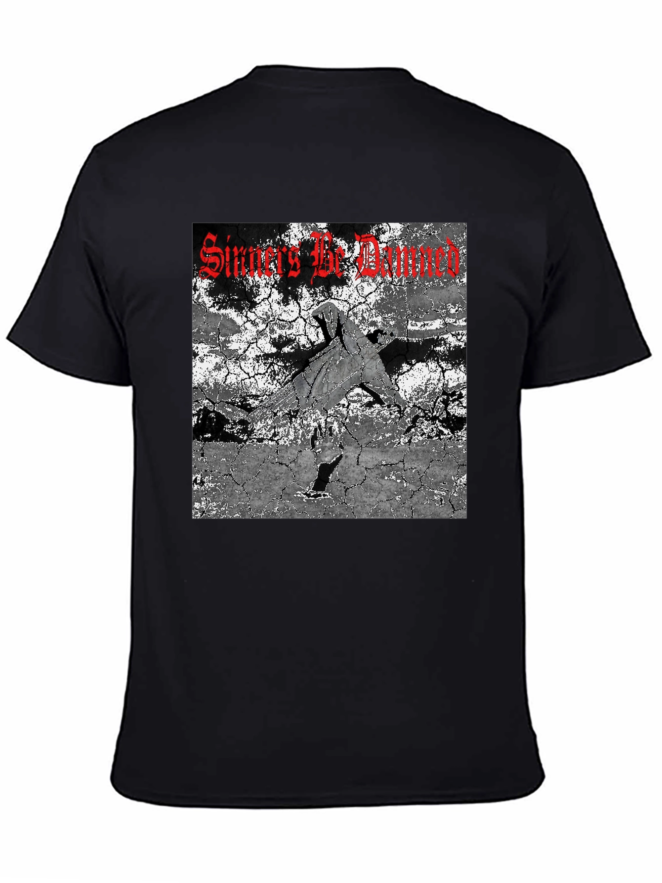 Sinners Be Damned Graphic Tee - Black