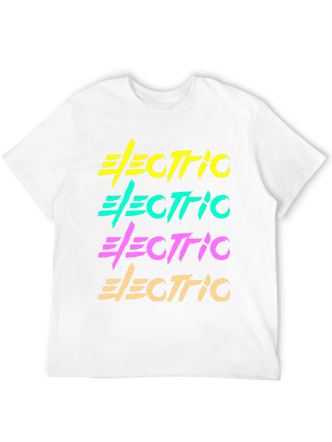 Electric Retro Graphic T-Shirt Black Cotton Tee