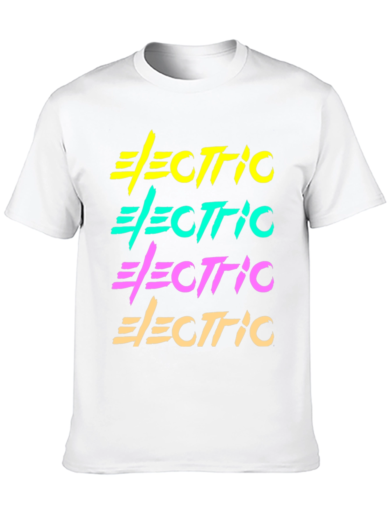 Electric Retro Graphic T-Shirt Black Cotton Tee
