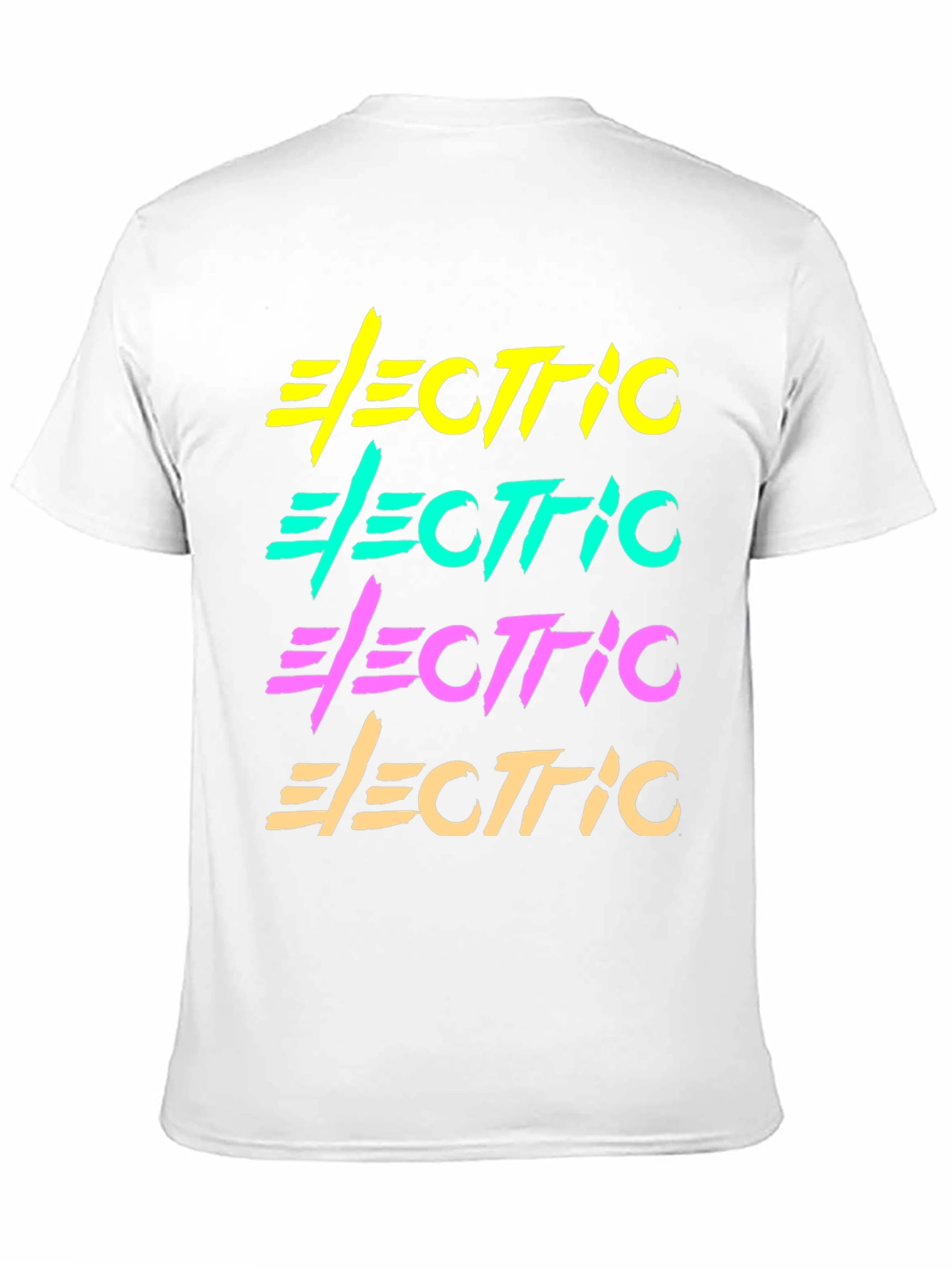 Electric Retro Graphic T-Shirt Black Cotton Tee